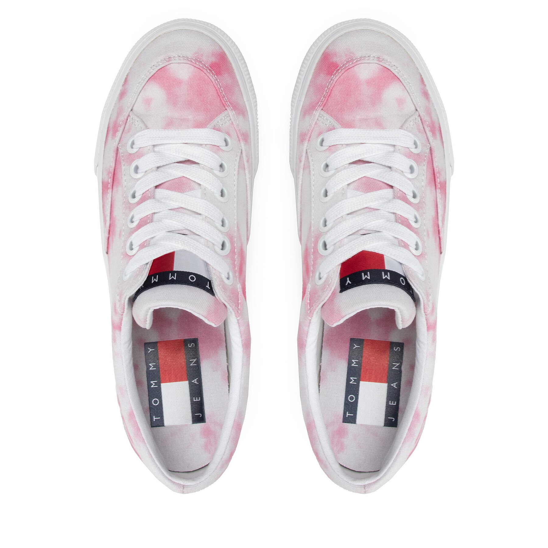 Tommy Jeans Кецове Bloom Print Low Cut EN0EN01872 Бял - Pepit.bg