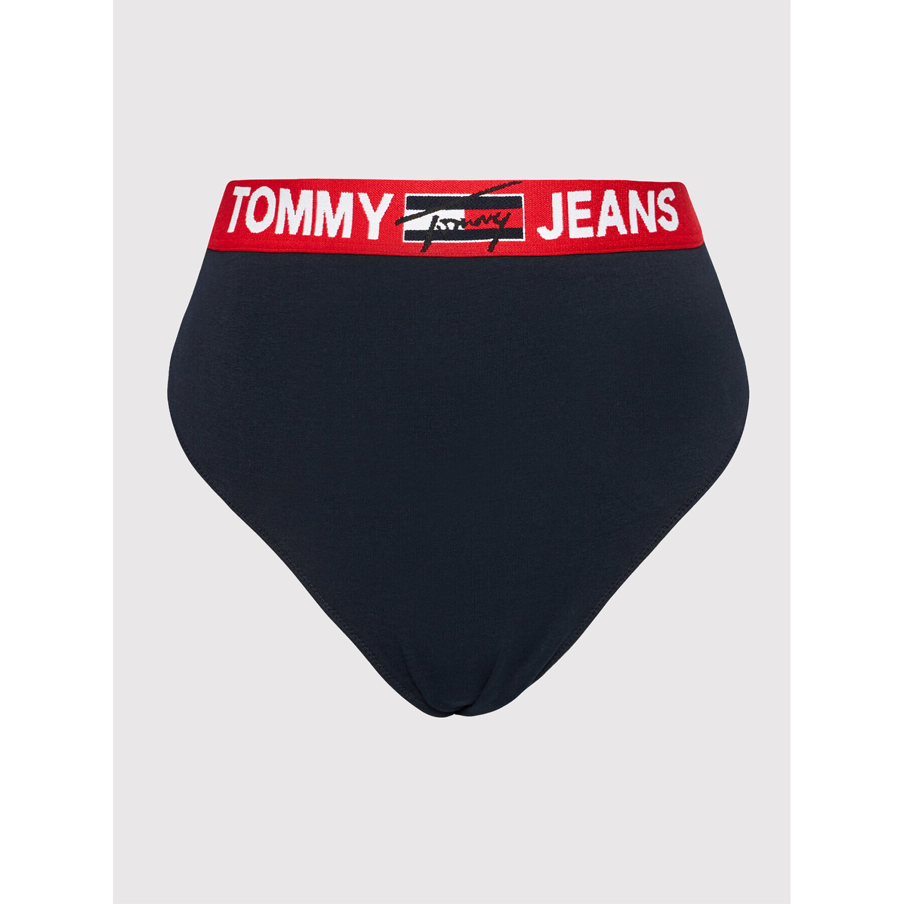 Tommy Jeans Класически бикини с висока талия Curve UW0UW03046 Тъмносин - Pepit.bg