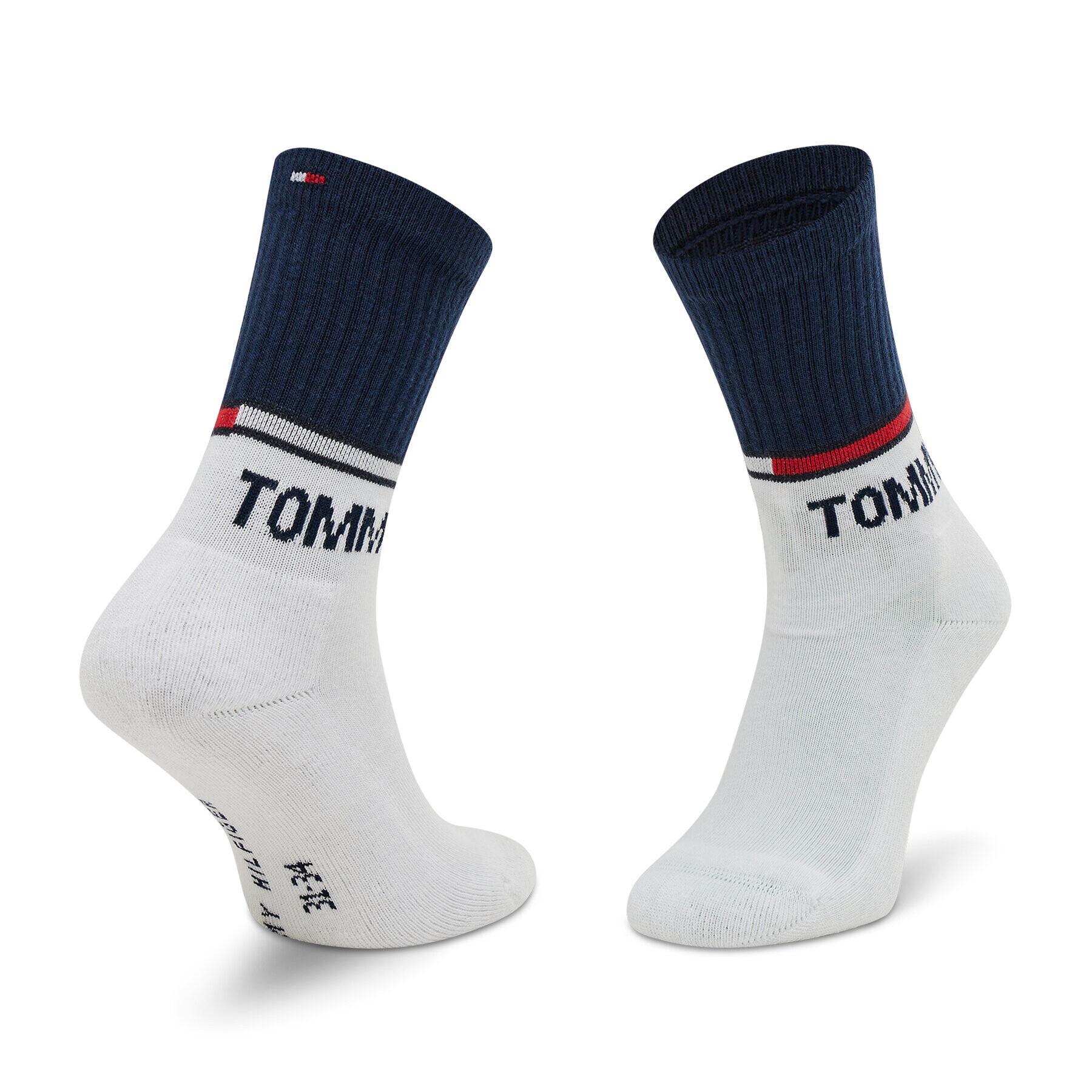 Tommy Jeans Комплект 2 чифта дълги чорапи детски 701210515 Бял - Pepit.bg