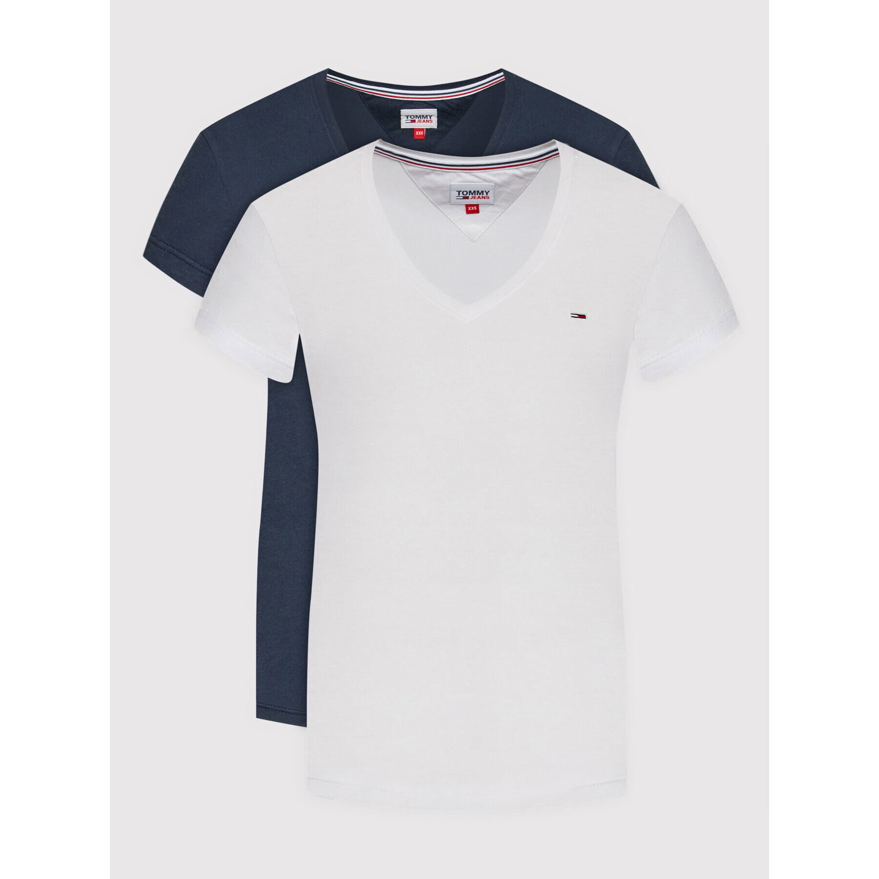 Tommy Jeans Комплект 2 тишъртки Soft V Neck DW0DW11458 Цветен Regular Fit - Pepit.bg