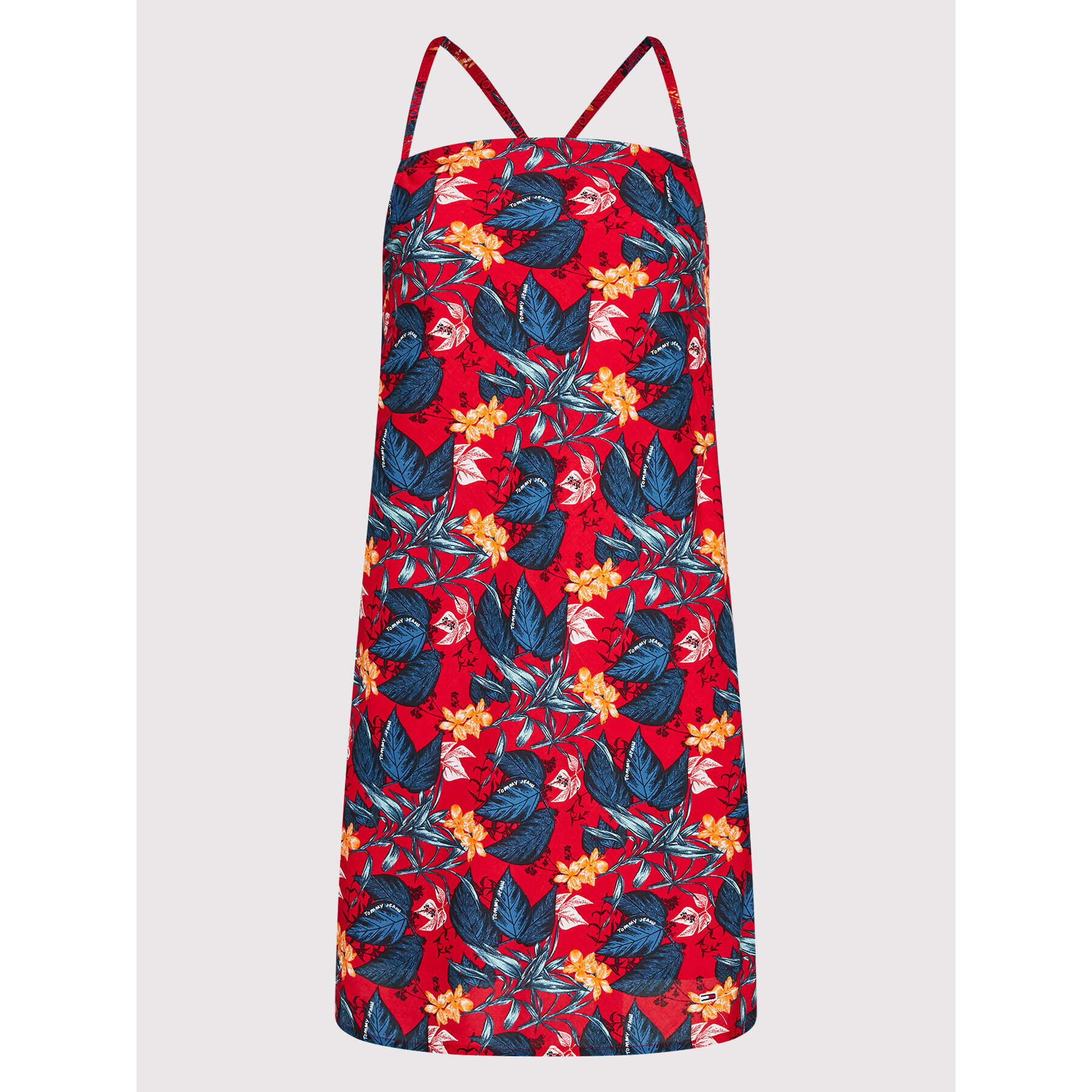 Tommy Jeans Лятна рокля DW0DW12888 Червен Regular Fit - Pepit.bg