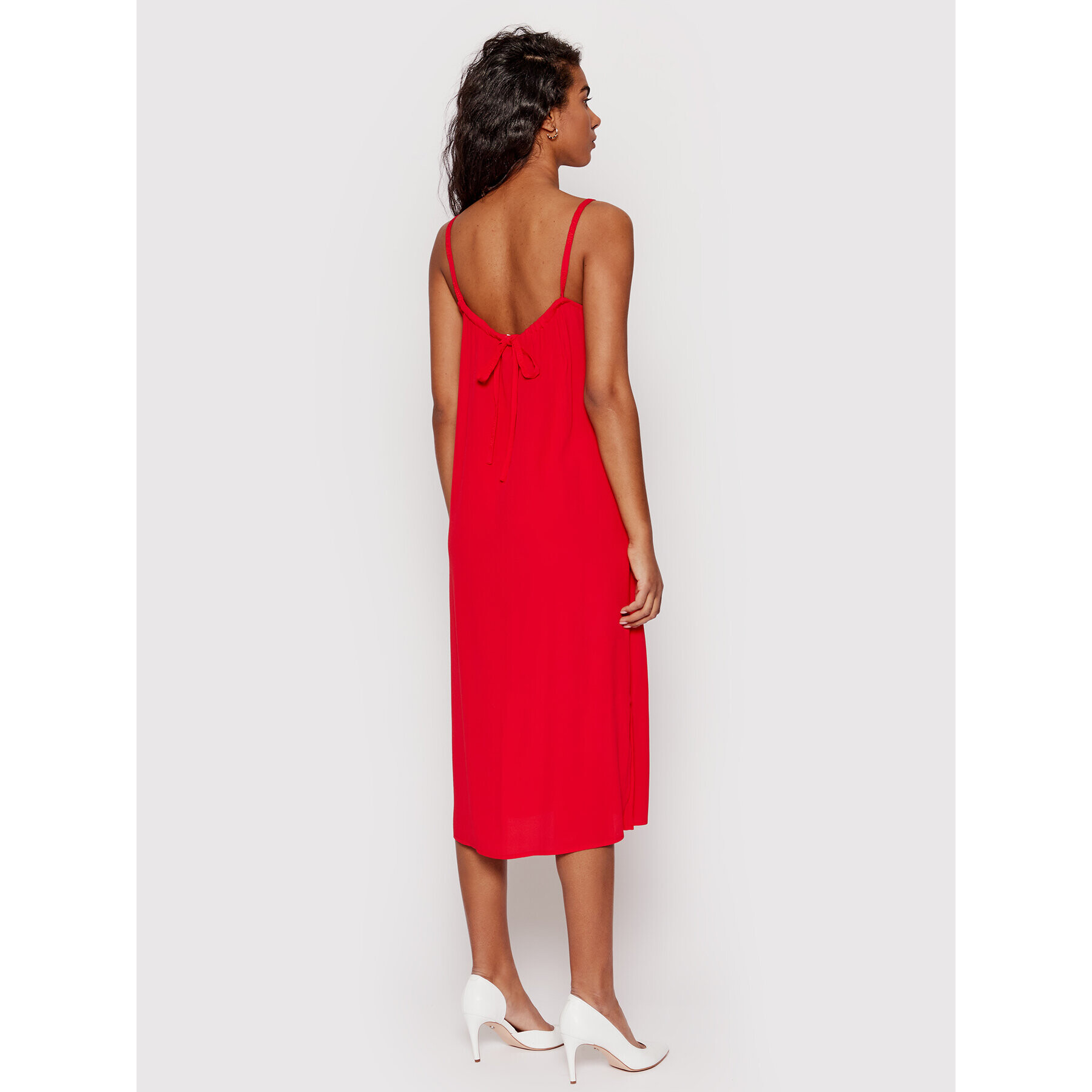 Tommy Jeans Лятна рокля Essential DW0DW12858 Червен Regular Fit - Pepit.bg