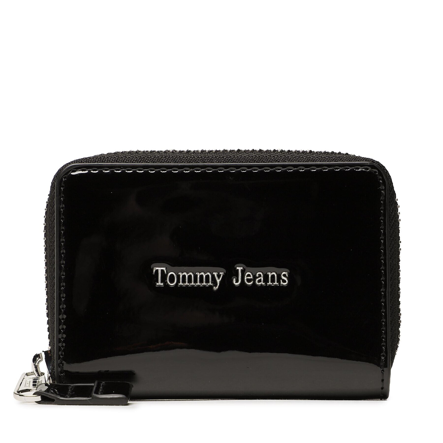 Tommy Jeans Малък дамски портфейл Tjw Must Small Za Patent AW0AW14974 Черен - Pepit.bg