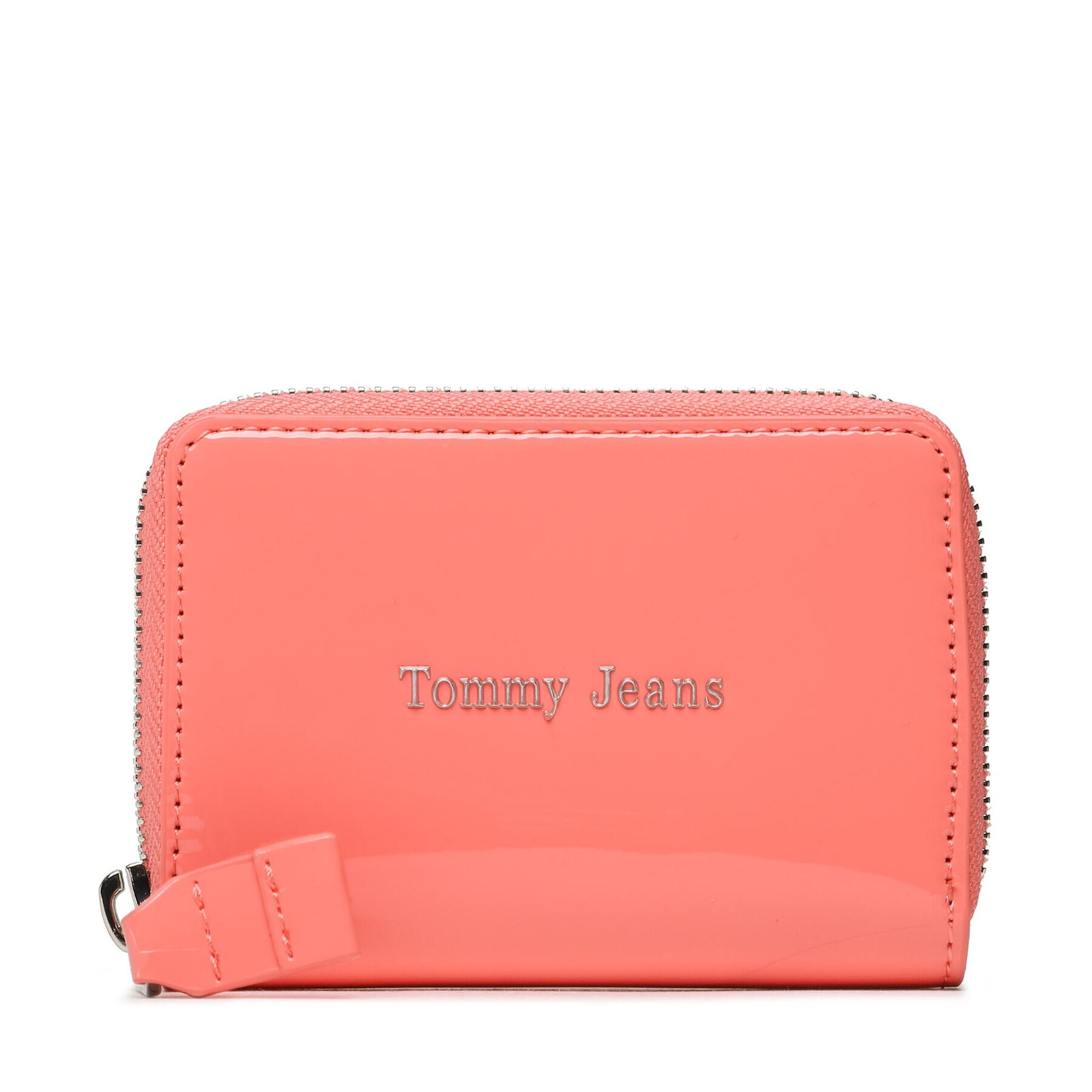 Tommy Jeans Малък дамски портфейл Tjw Must Small Za Patent AW0AW14974 Коралов - Pepit.bg