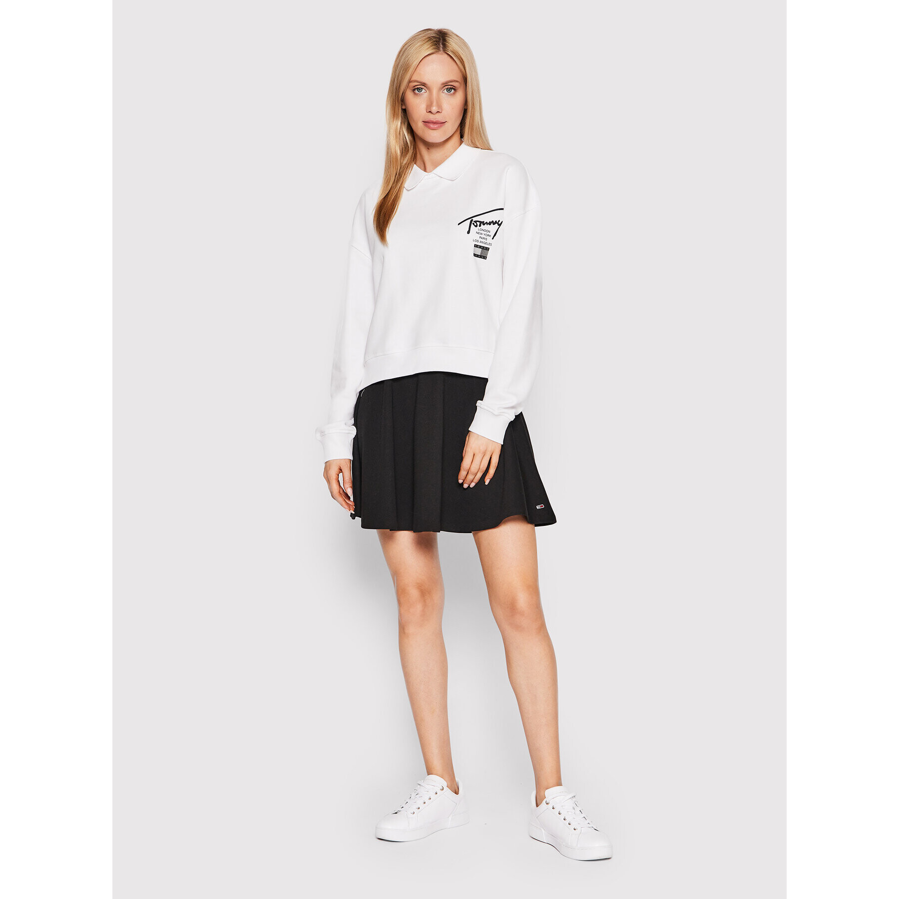 Tommy Jeans Мини пола Logo DW0DW12968 Черен Slim Fit - Pepit.bg