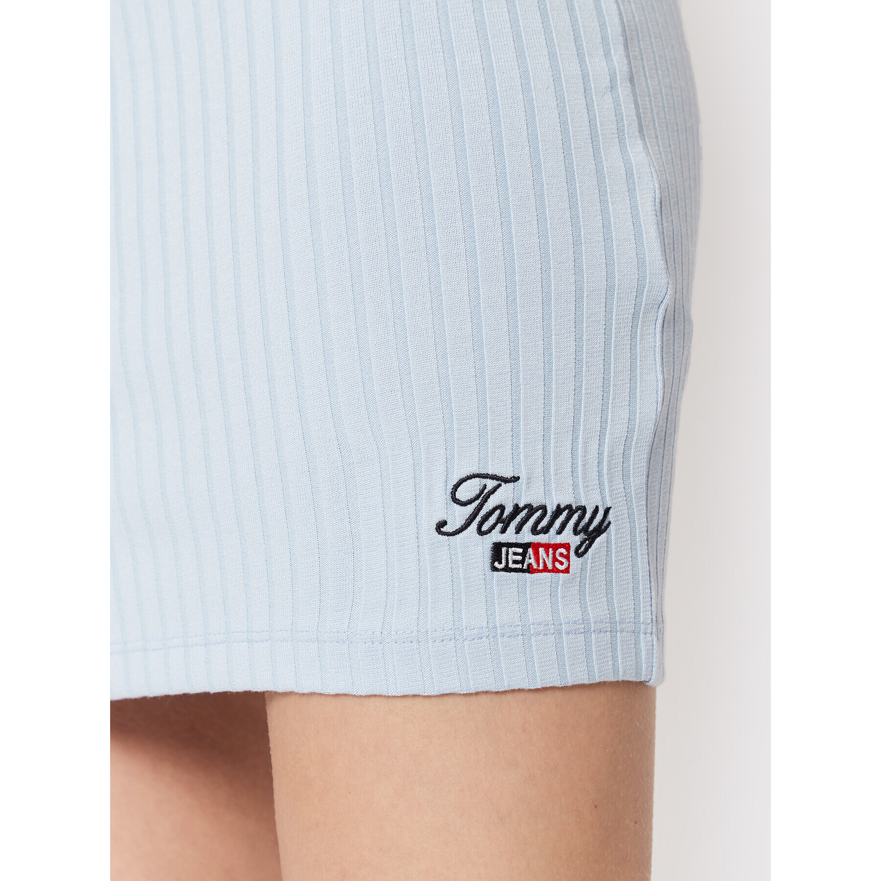 Tommy Jeans Мини пола Script DW0DW13708 Син Slim Fit - Pepit.bg