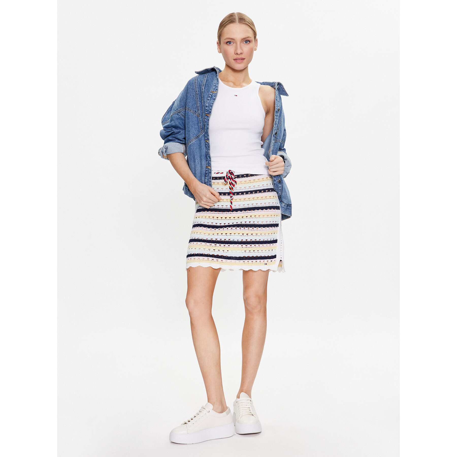 Tommy Jeans Мини пола Summer DW0DW15393 Цветен Regular Fit - Pepit.bg