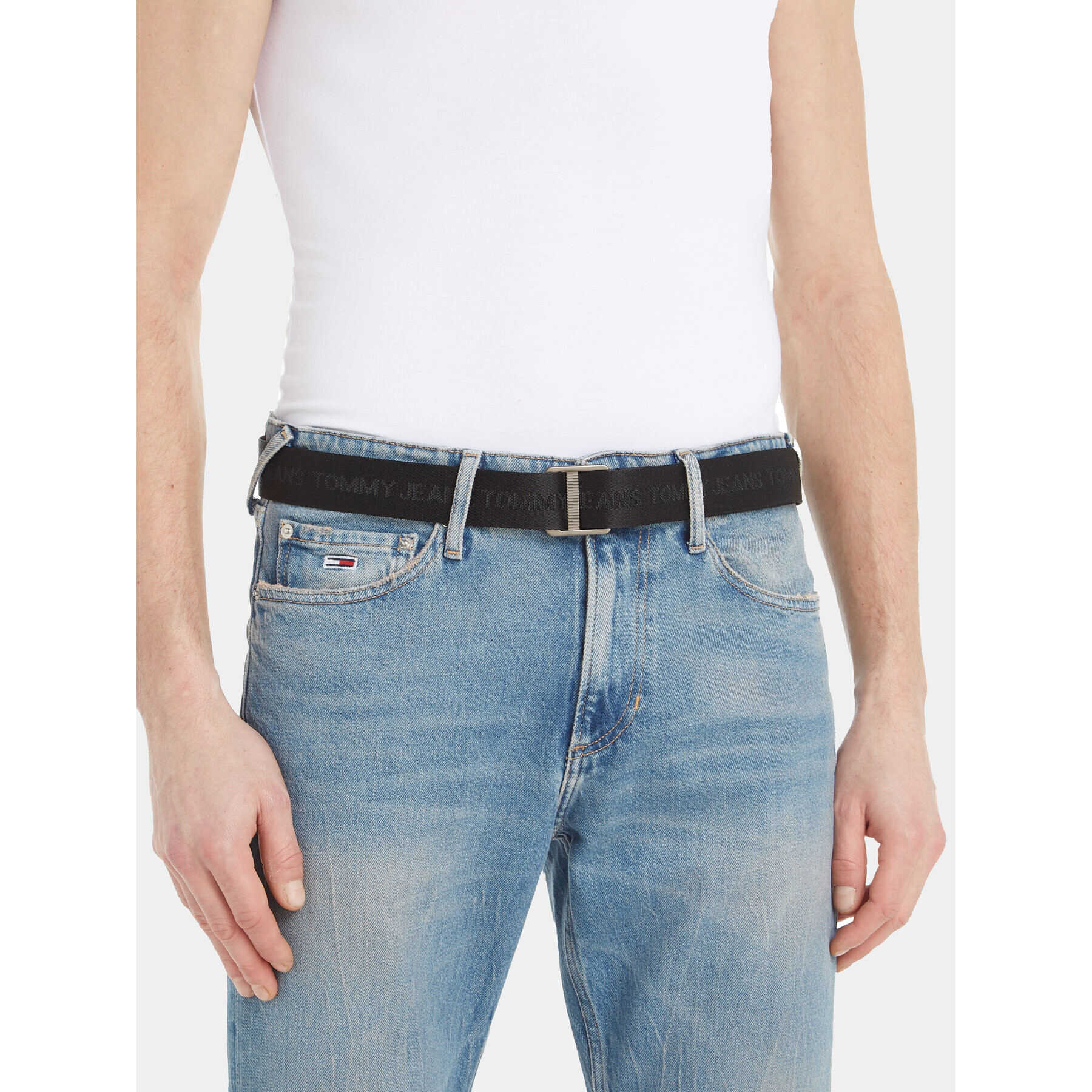 Tommy Jeans Мъжки колан Tjm Baxter AM0AM11671 Черен - Pepit.bg