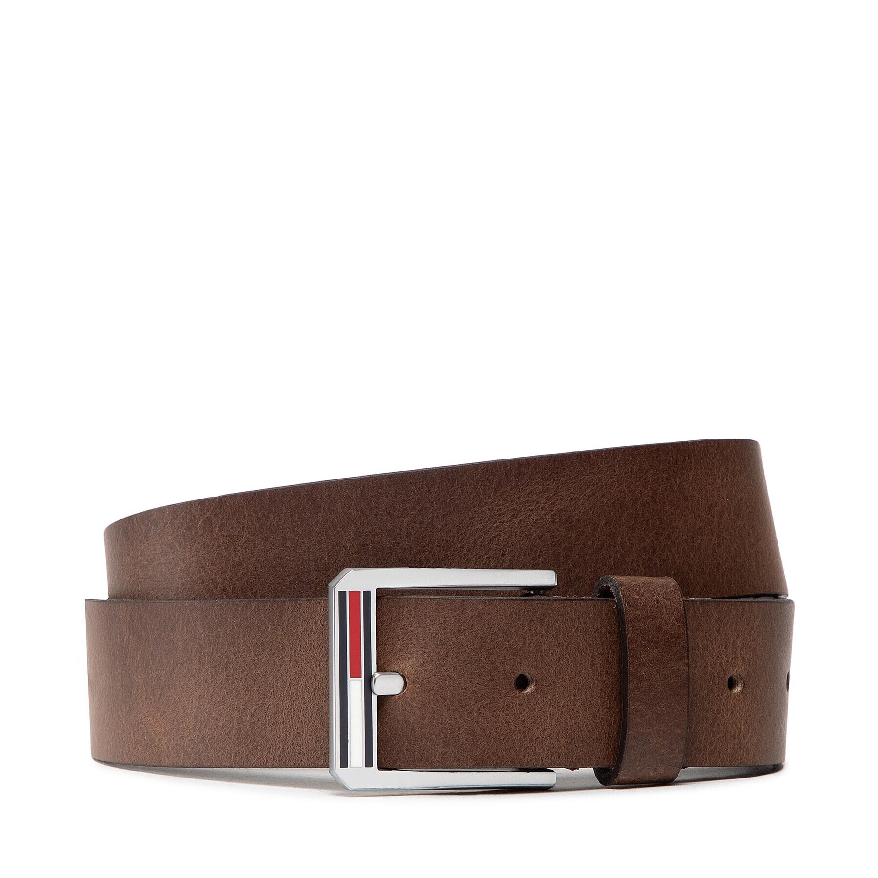 Tommy Jeans Мъжки колан Tjm Essential Leather 3.5 AM0AM10380 Кафяв - Pepit.bg