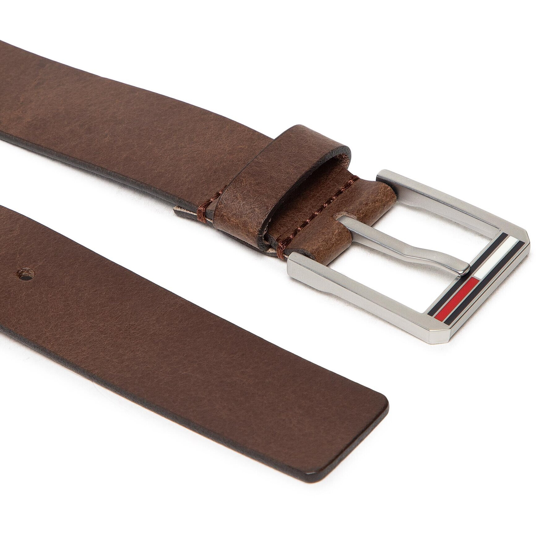 Tommy Jeans Мъжки колан Tjm Essential Leather 3.5 AM0AM10380 Кафяв - Pepit.bg