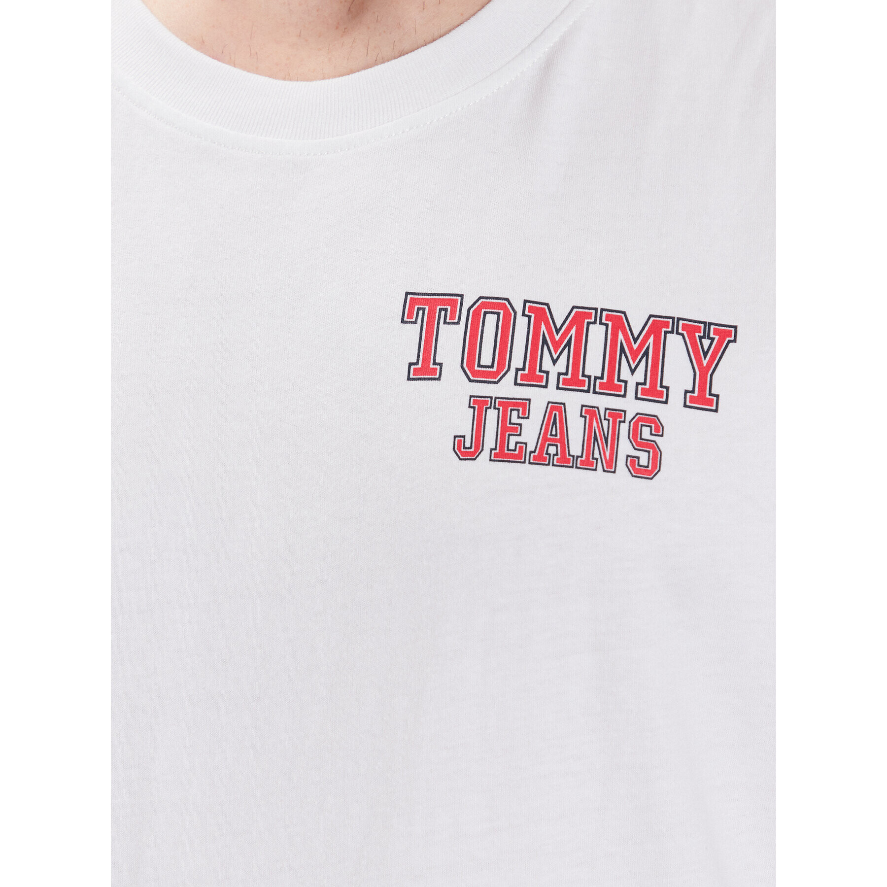 Tommy Jeans Мъжки топ Basketball DM0DM16307 Бял Relaxed Fit - Pepit.bg