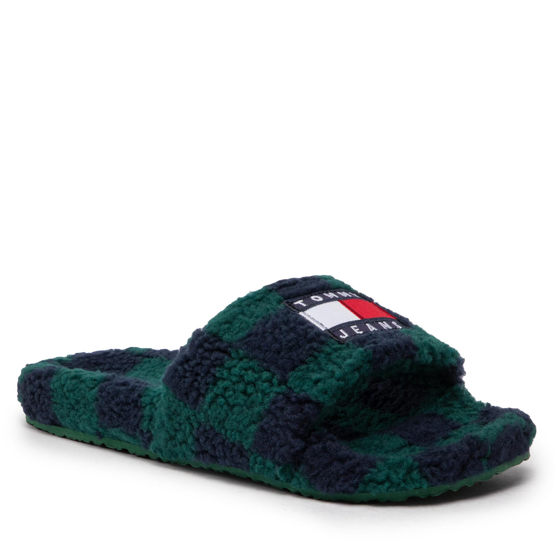 Tommy Jeans Пантофи Flag Slipper EM0EM01097 Зелен - Pepit.bg