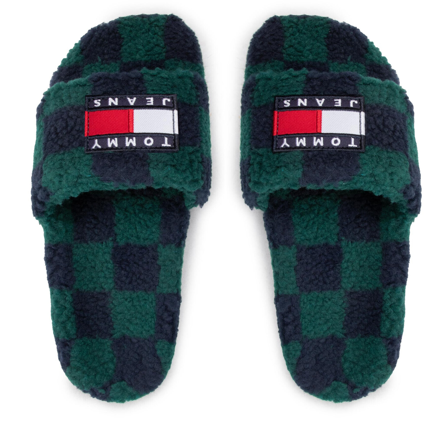 Tommy Jeans Пантофи Flag Slipper EM0EM01097 Зелен - Pepit.bg