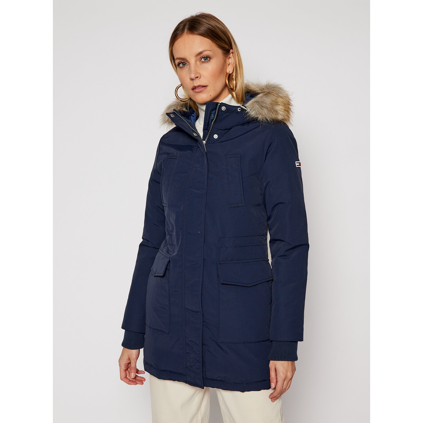 Tommy Jeans Парка Technical DW0DW09063 Тъмносин Regular Fit - Pepit.bg