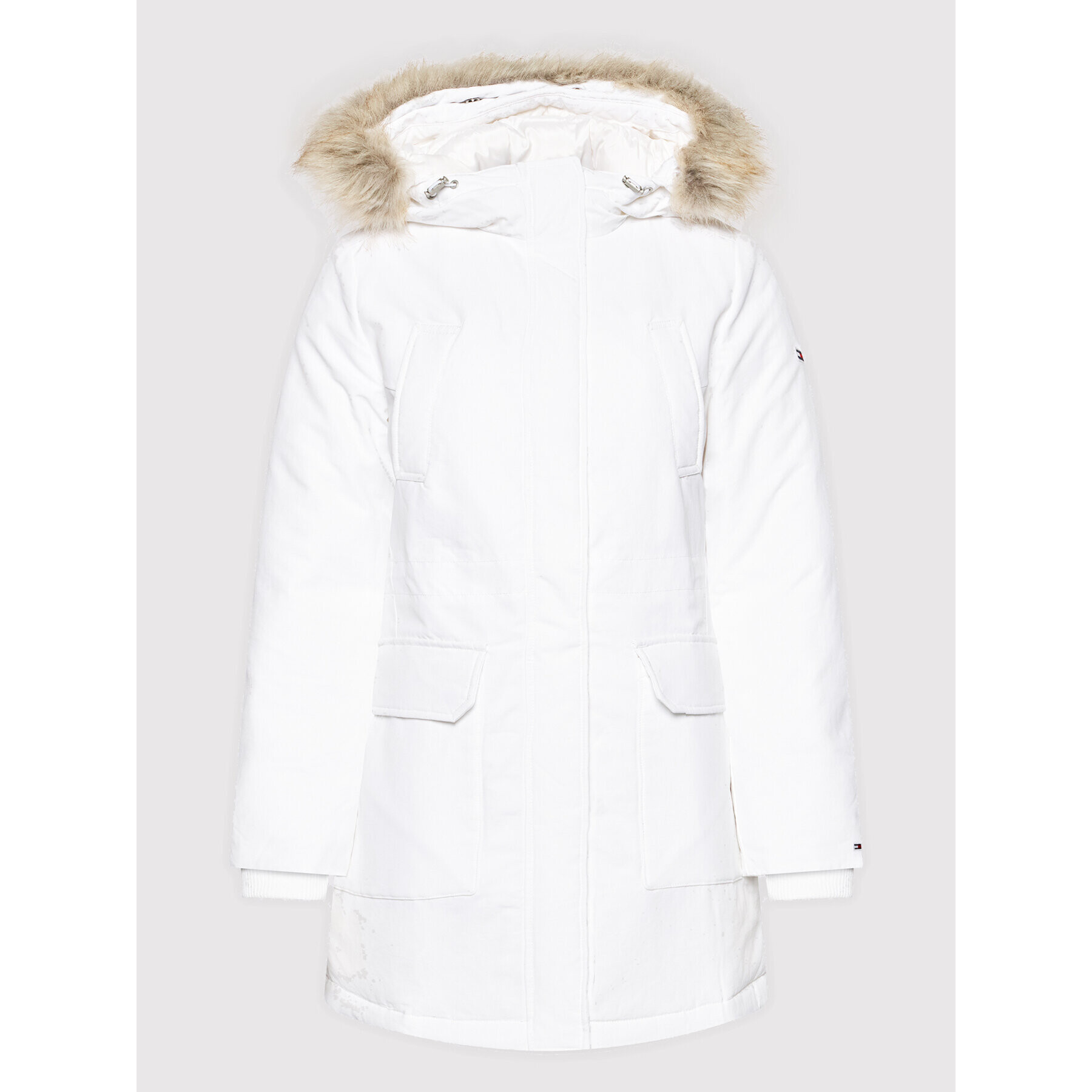 Tommy Jeans Парка Tjw Technical DW0DW11092 Бял Regular Fit - Pepit.bg