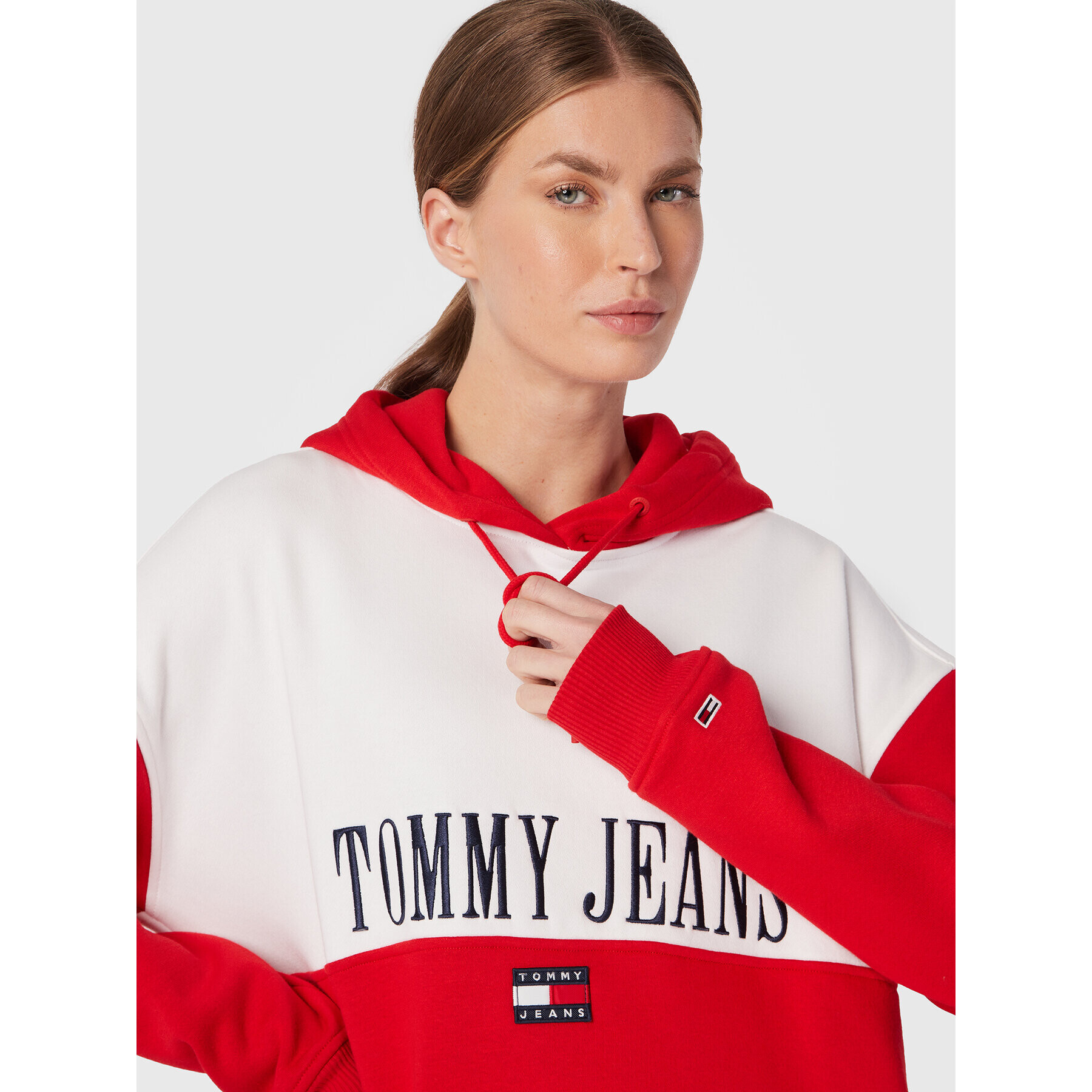 Tommy Jeans Плетена рокля Archive 1 DW0DW14399 Червен Regular Fit - Pepit.bg