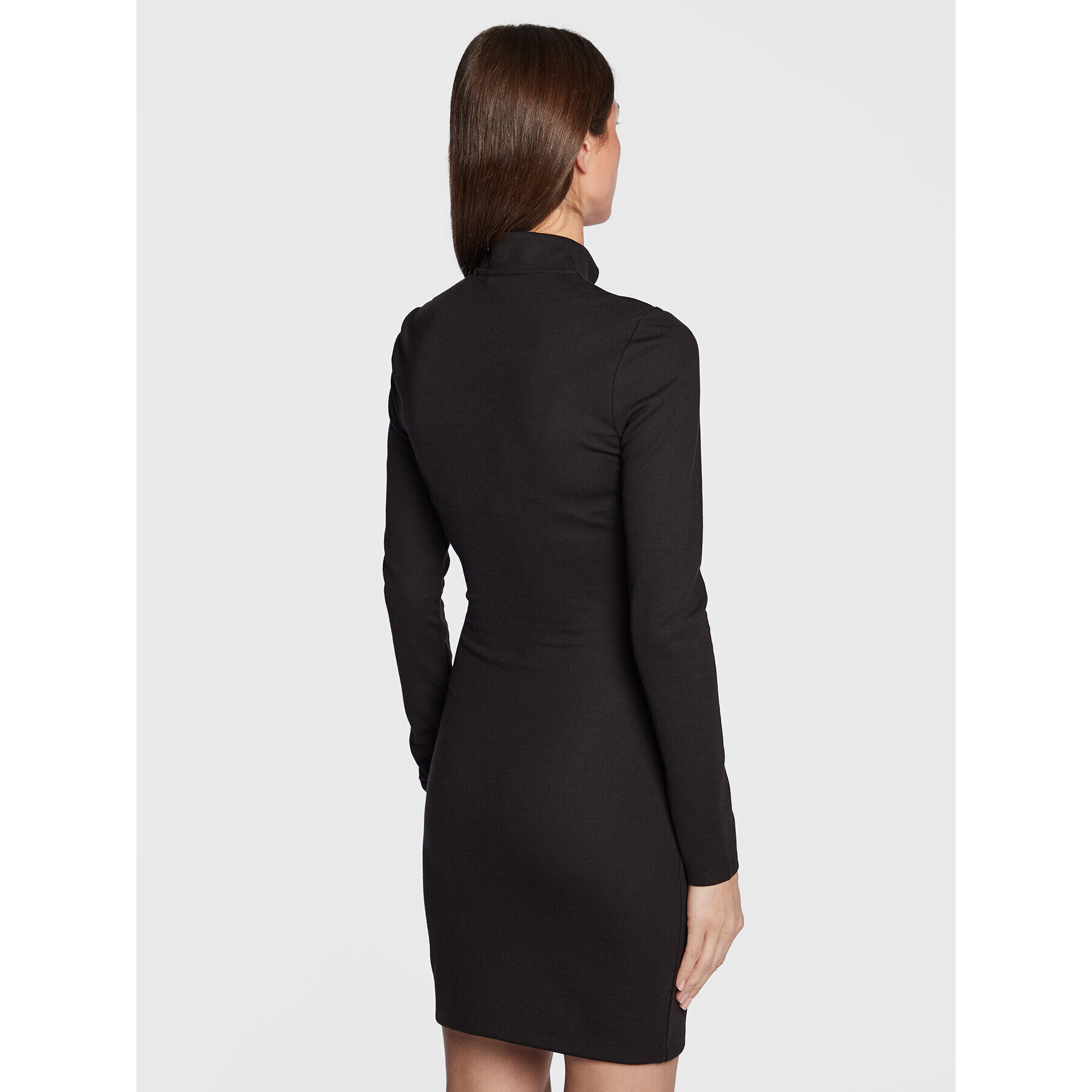 Tommy Jeans Плетена рокля Signature Bodycon DW0DW14386 Черен Slim Fit - Pepit.bg