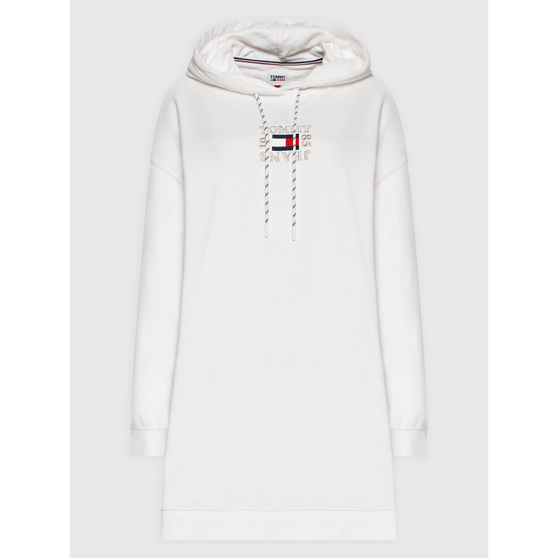 Tommy Jeans Плетена рокля Timeless Box DW0DW12866 Бял Regular Fit - Pepit.bg
