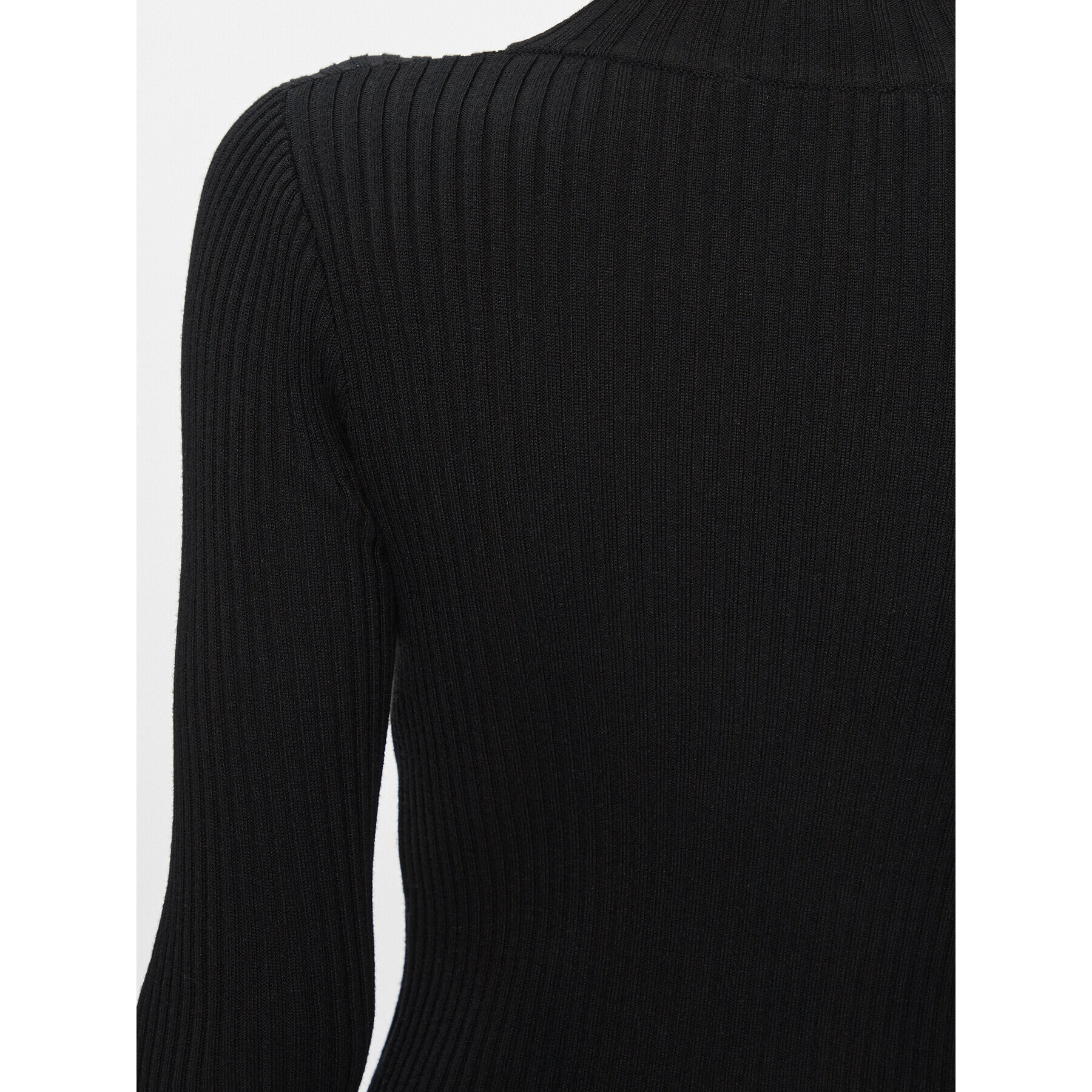 Tommy Jeans Плетена рокля Tjw Badge Zip Sweater Dress DW0DW17525 Черен Slim Fit - Pepit.bg