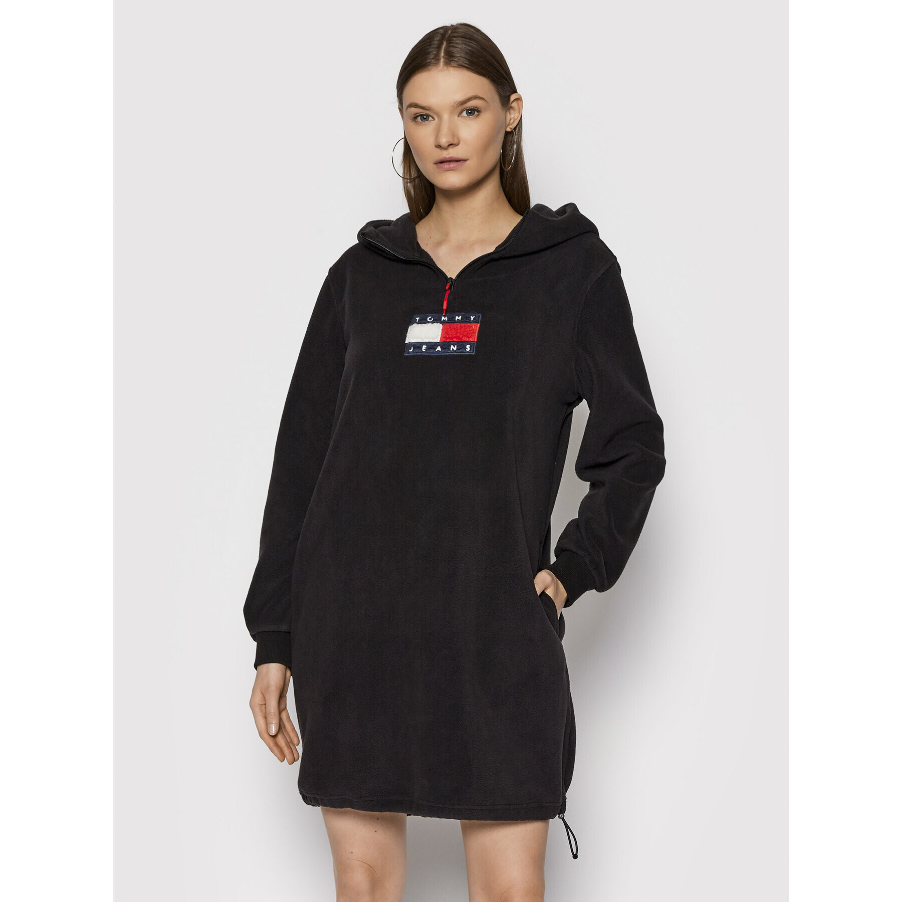 Tommy Jeans Плетена рокля Polar DW0DW12140 Черен Oversize - Pepit.bg