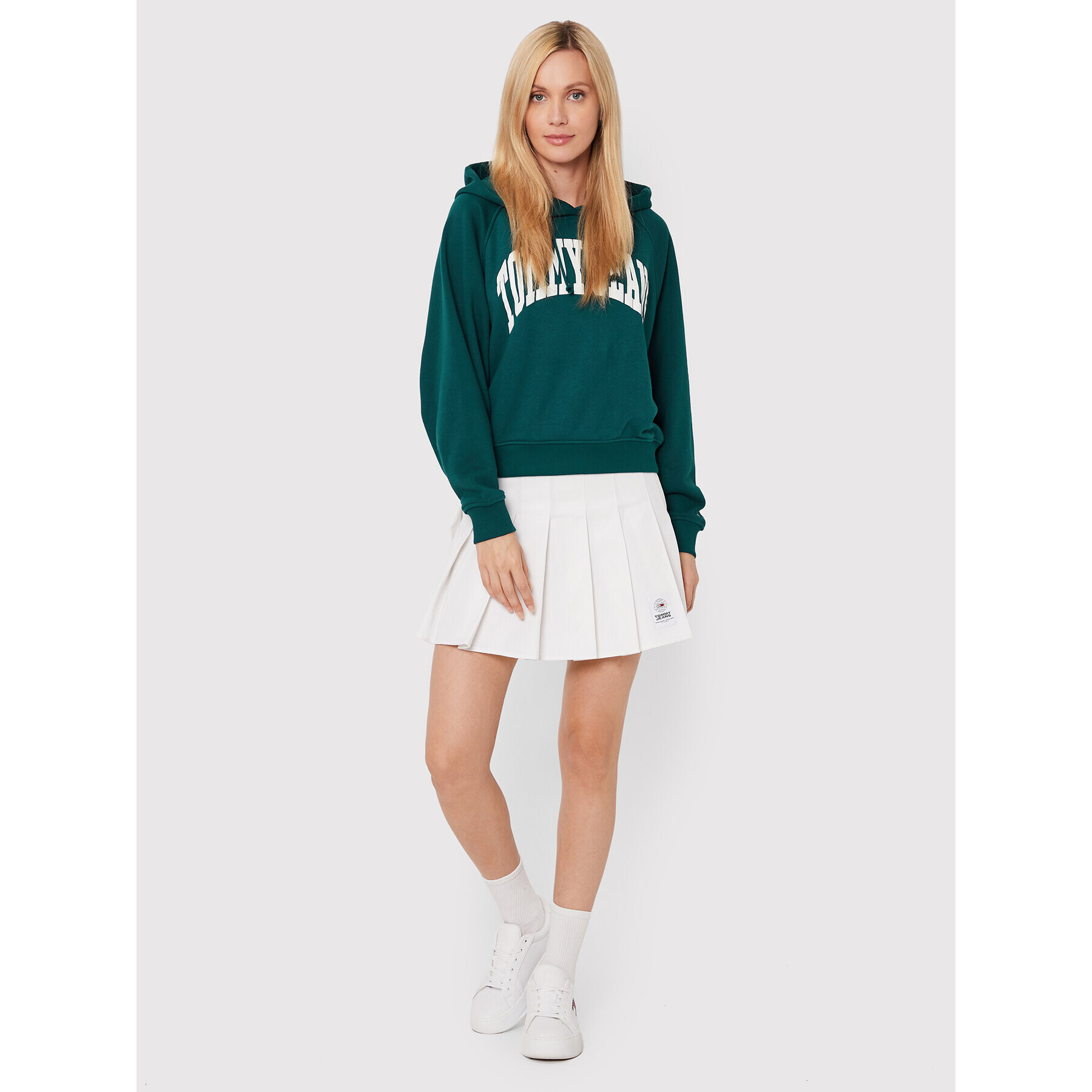 Tommy Jeans Плисирана пола Pleated Tennis DW0DW12917 Бежов Regular Fit - Pepit.bg