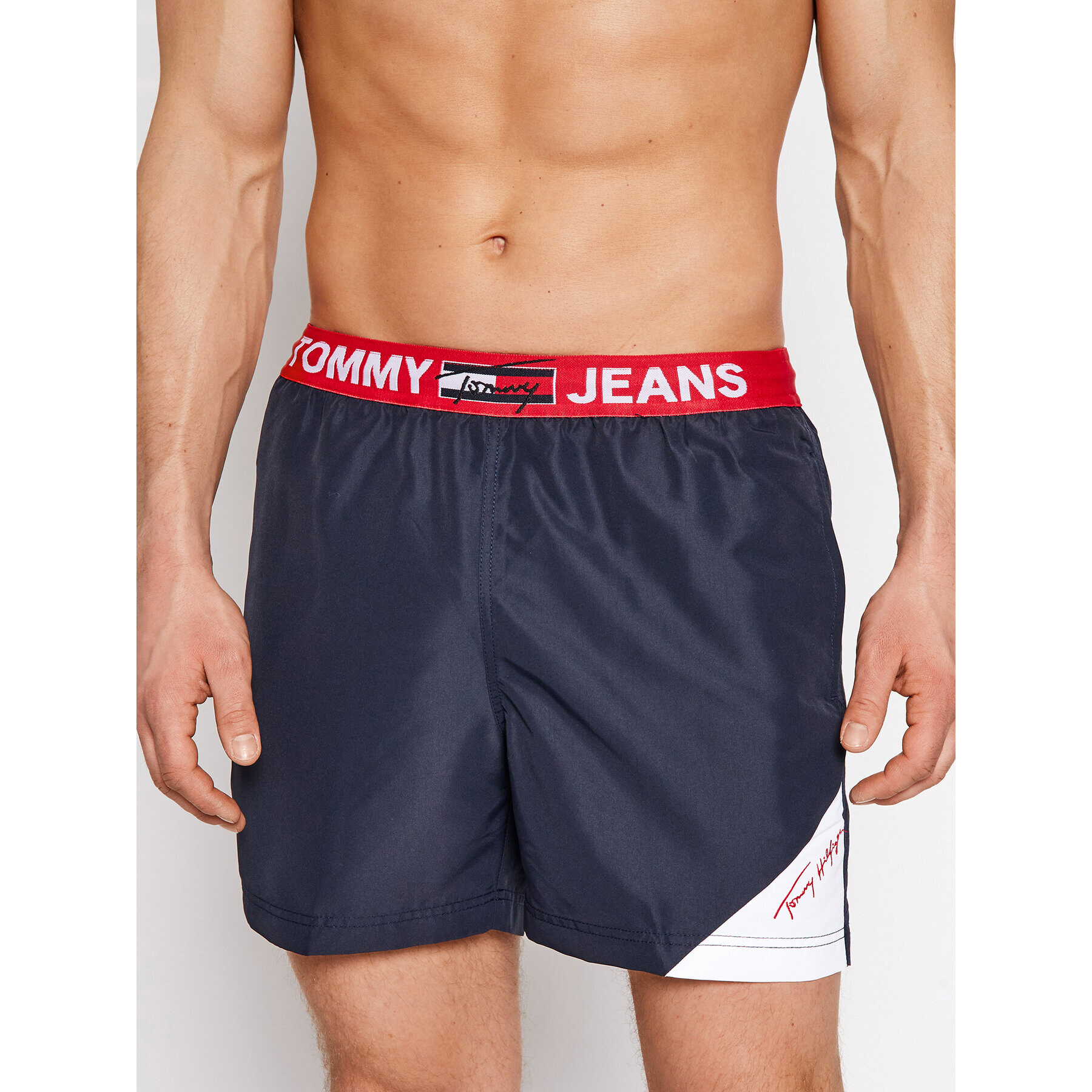 Tommy Jeans Плувни шорти Sf Medium Drawstring UM0UM02067 Тъмносин Slim Fit - Pepit.bg