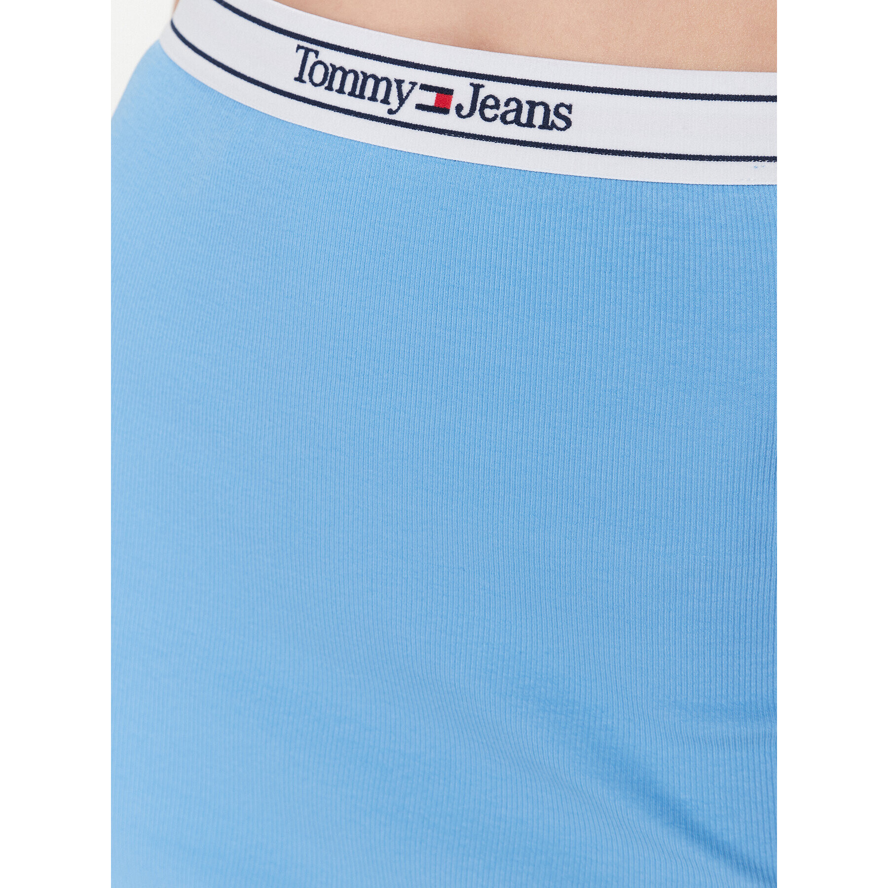 Tommy Jeans Пола тип молив Logo Waistband DW0DW15430 Син Slim Fit - Pepit.bg