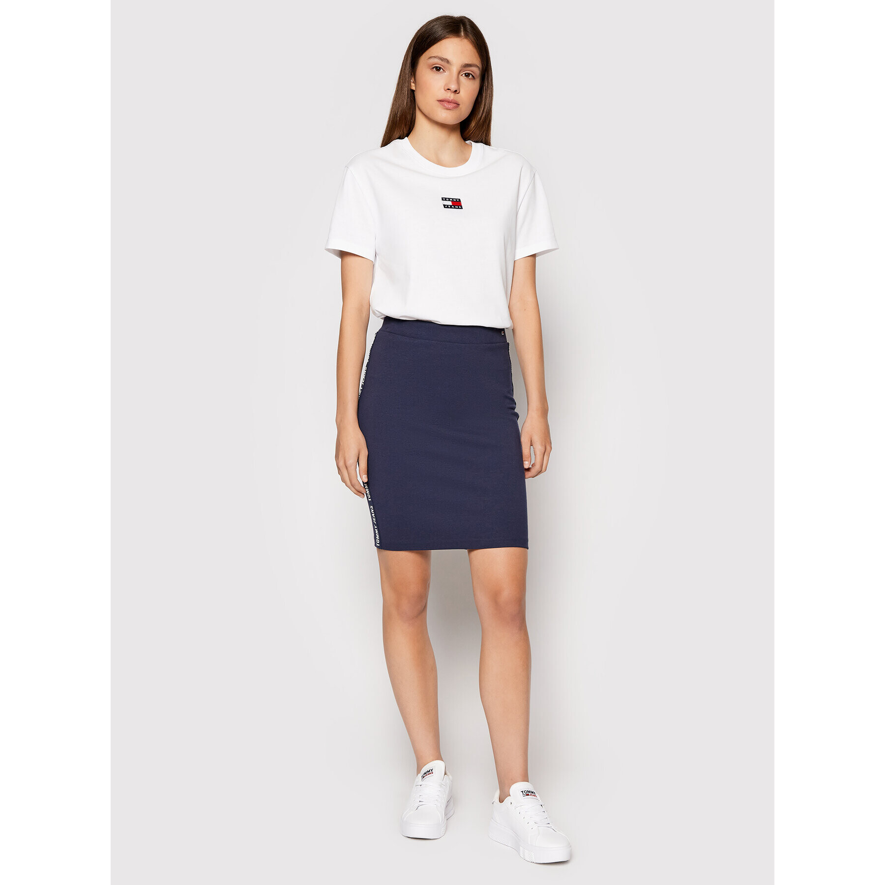 Tommy Jeans Пола тип молив Tjw Bodycon DW0DW10573 Тъмносин Slim Fit - Pepit.bg