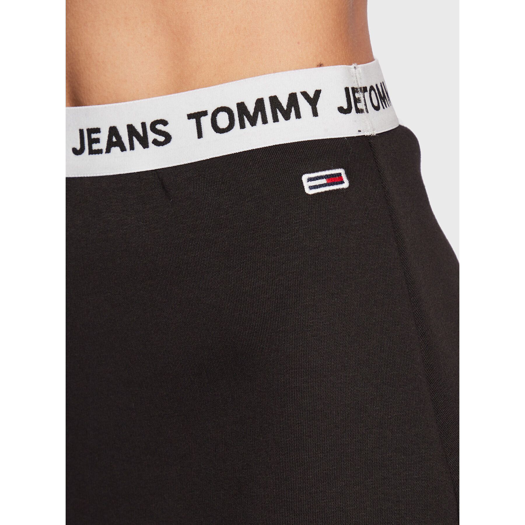 Tommy Jeans Пола тип трапец Logo DW0DW14416 Черен Regular Fit - Pepit.bg