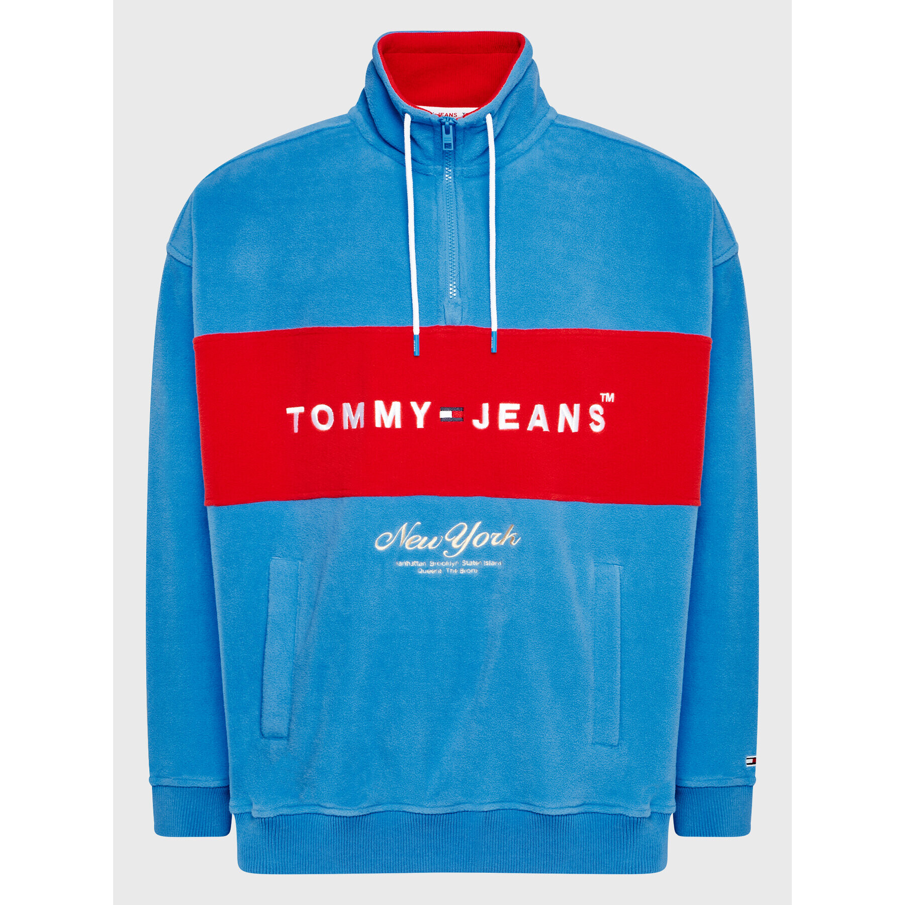 Tommy Jeans Полар Archive DM0DM13884 Син Regular Fit - Pepit.bg