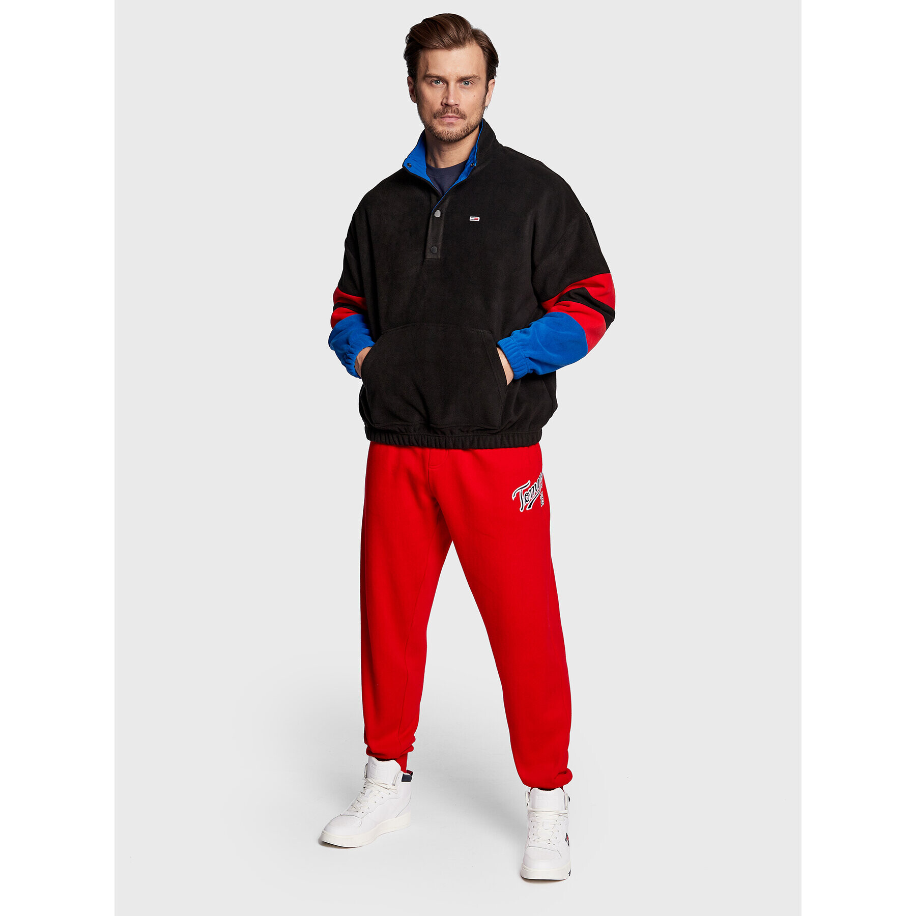 Tommy Jeans Полар Skater Modern Sport DM0DM15687 Черен Oversize - Pepit.bg