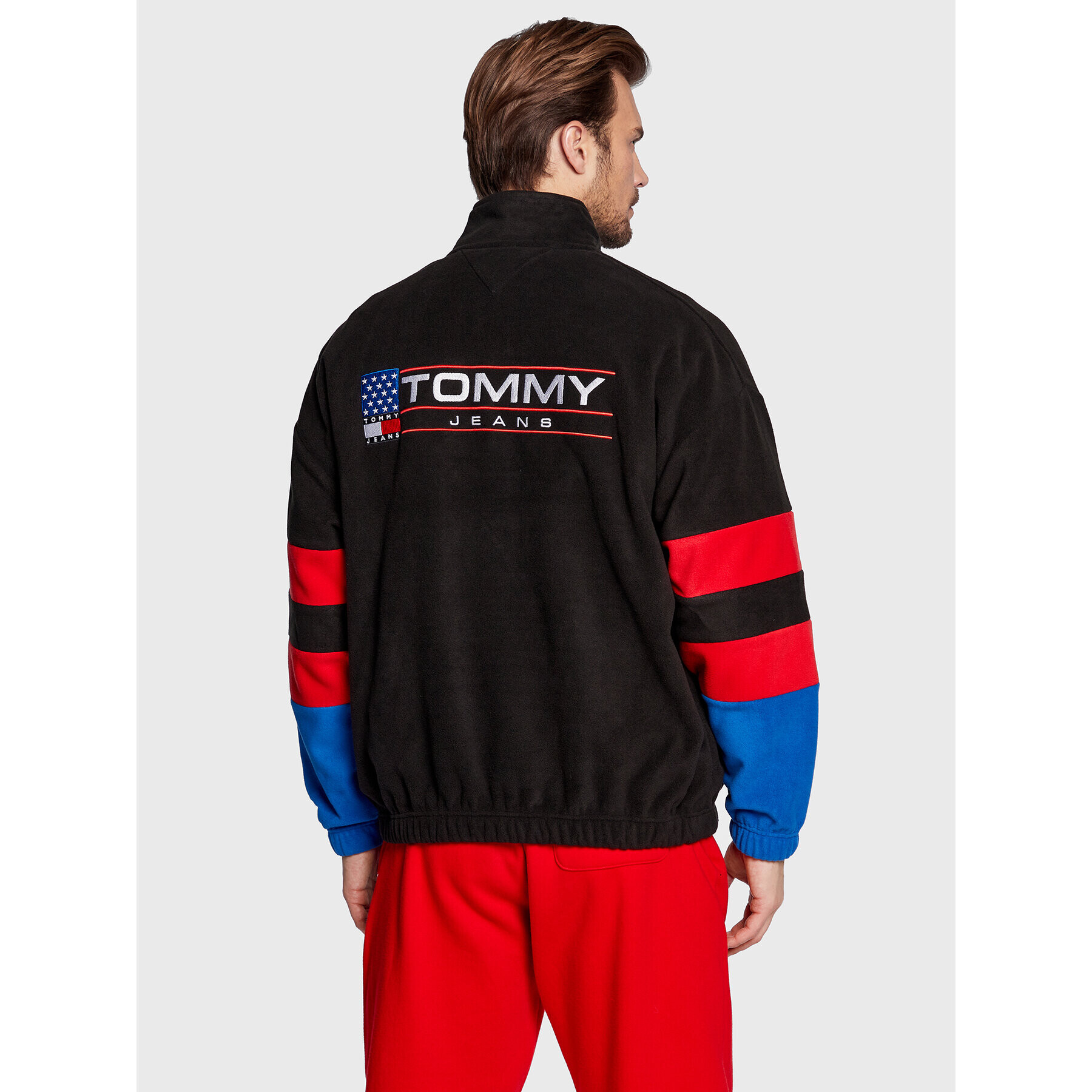 Tommy Jeans Полар Skater Modern Sport DM0DM15687 Черен Oversize - Pepit.bg