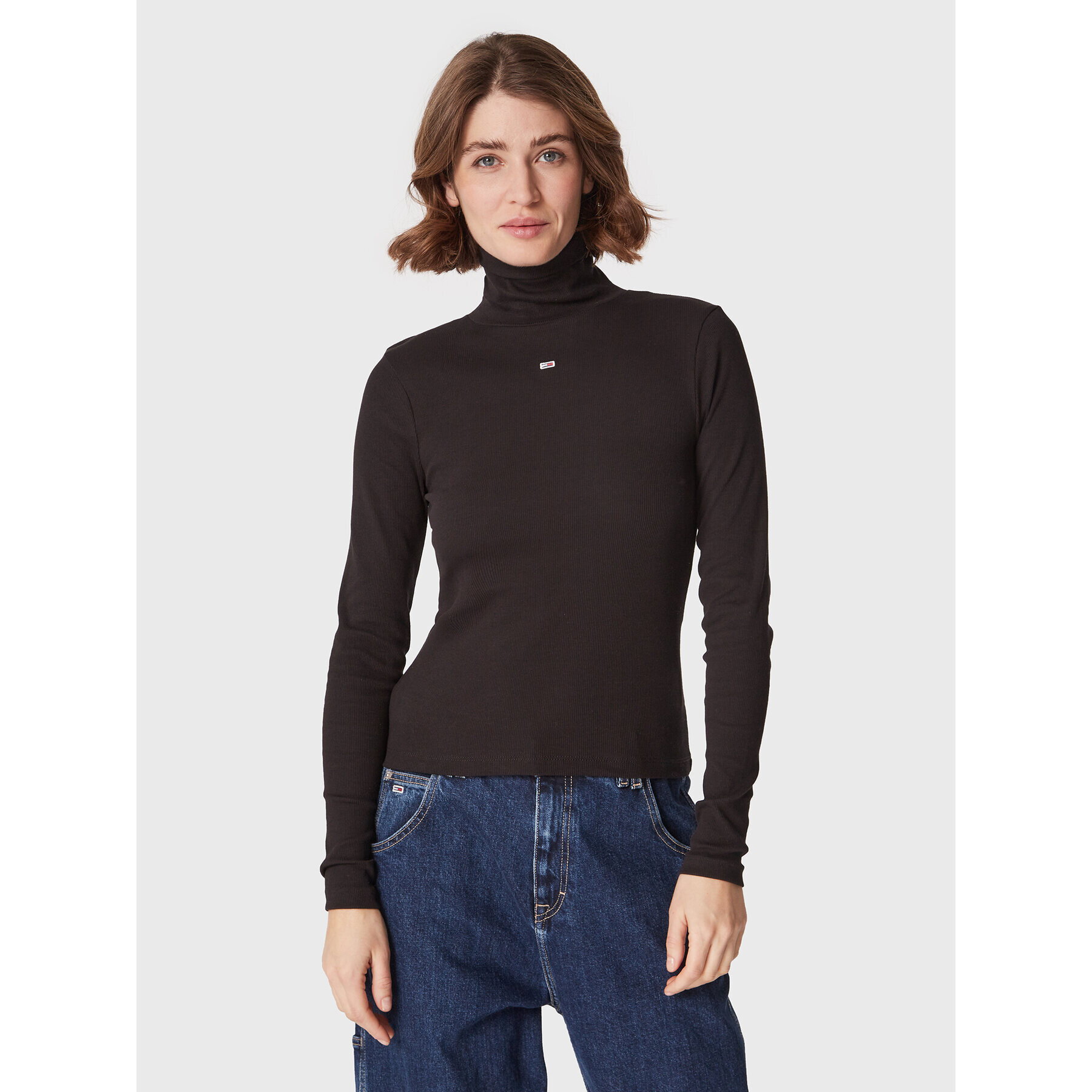 Tommy Jeans Поло Essential DW0DW14880 Черен Slim Fit - Pepit.bg