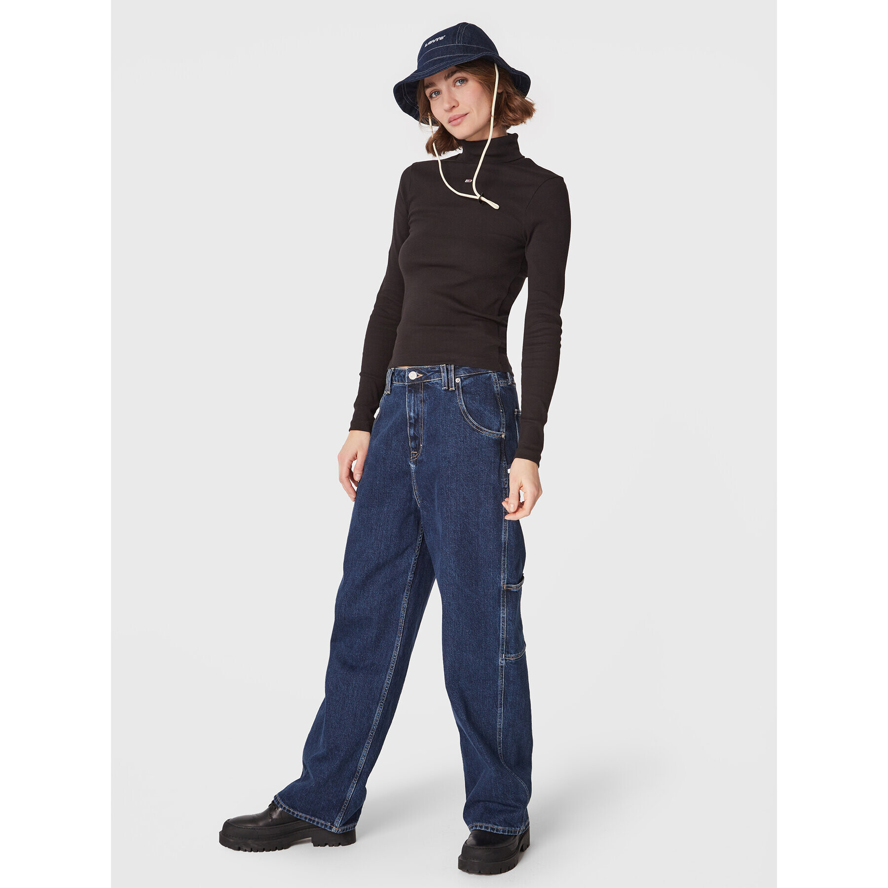 Tommy Jeans Поло Essential DW0DW14880 Черен Slim Fit - Pepit.bg
