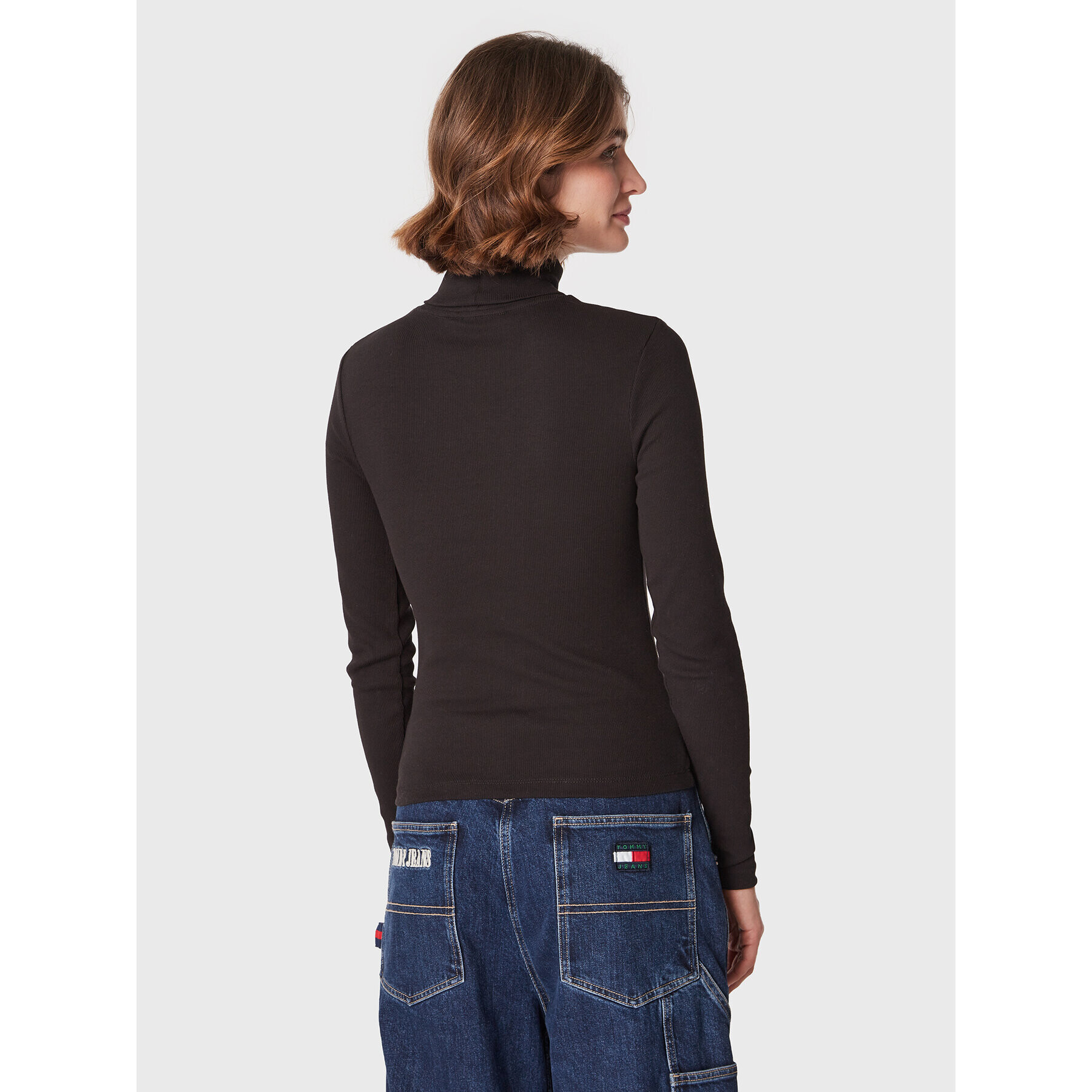 Tommy Jeans Поло Essential DW0DW14880 Черен Slim Fit - Pepit.bg