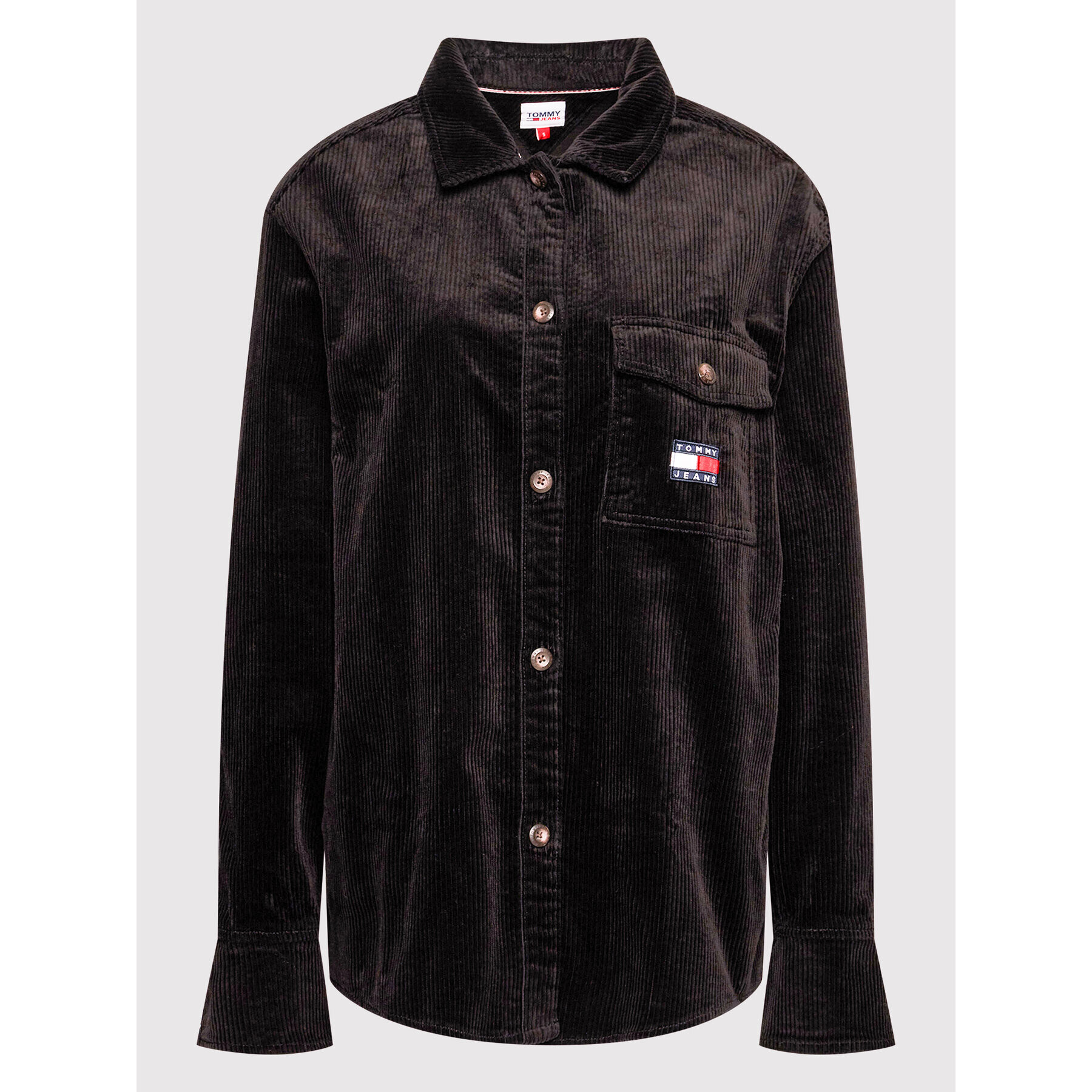 Tommy Jeans Преходно яке Cord DW0DW08911 Черен Oversize - Pepit.bg