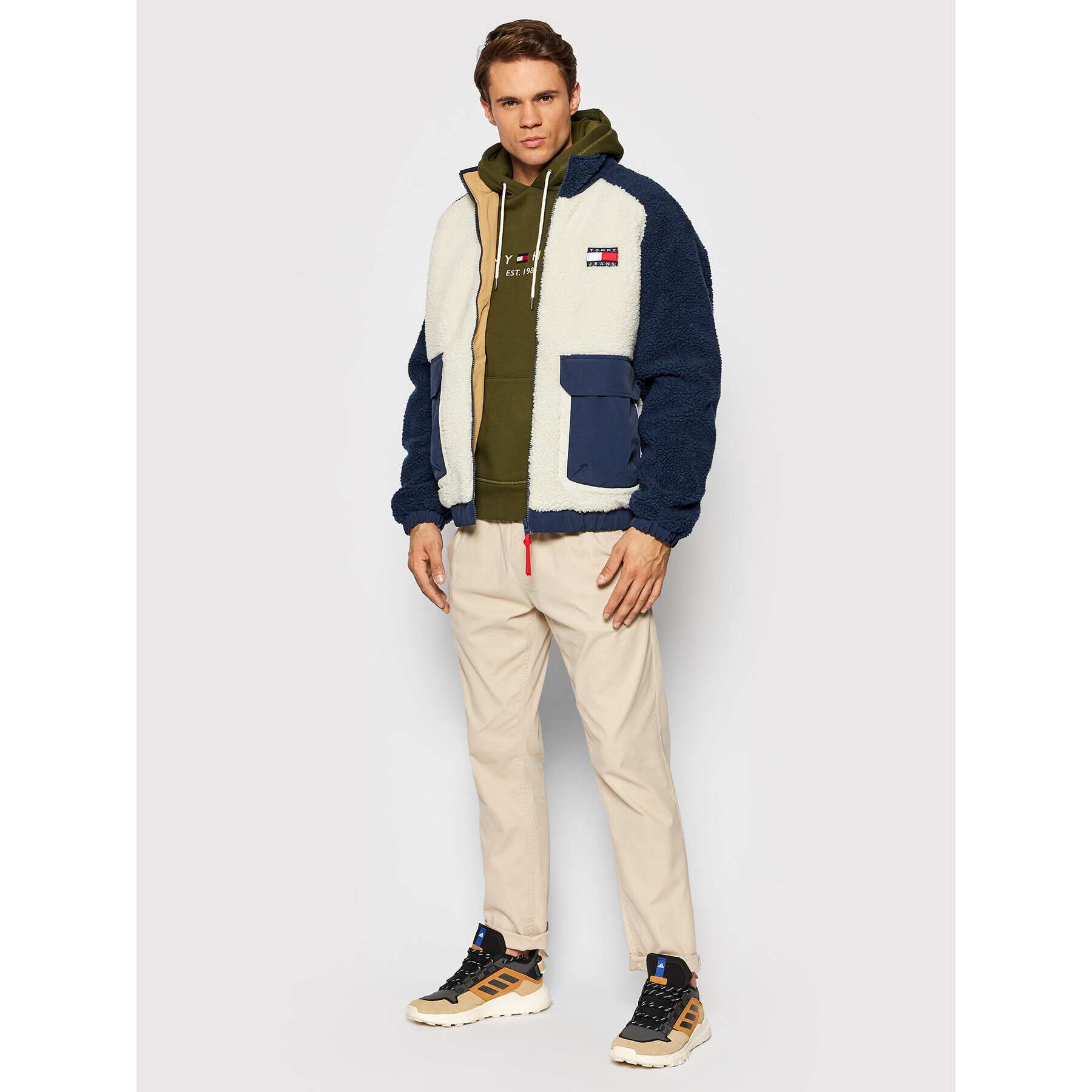 Tommy Jeans Преходно яке Reversible Sherpa DM0DM11859 Тъмносин Regular Fit - Pepit.bg