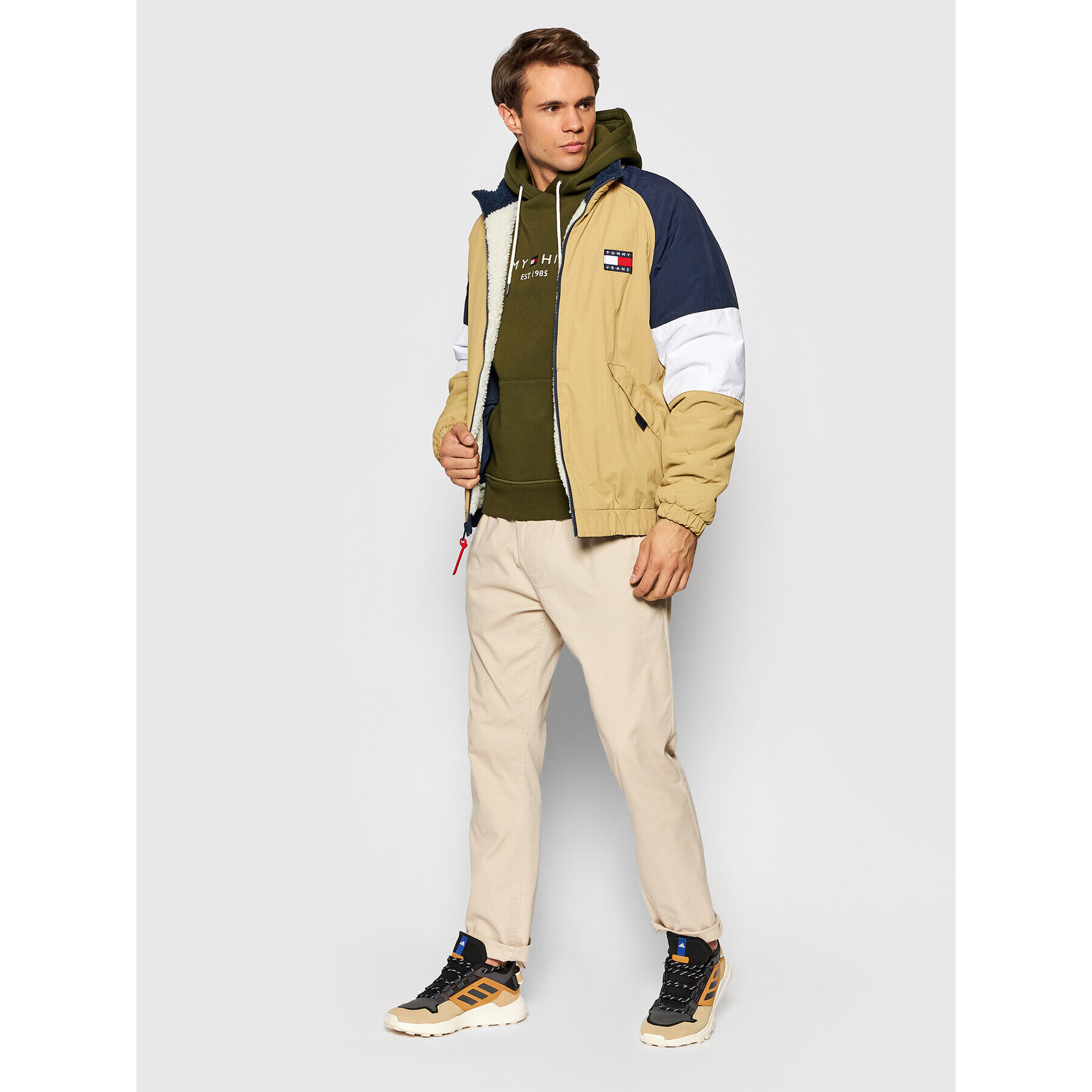 Tommy Jeans Преходно яке Reversible Sherpa DM0DM11859 Тъмносин Regular Fit - Pepit.bg