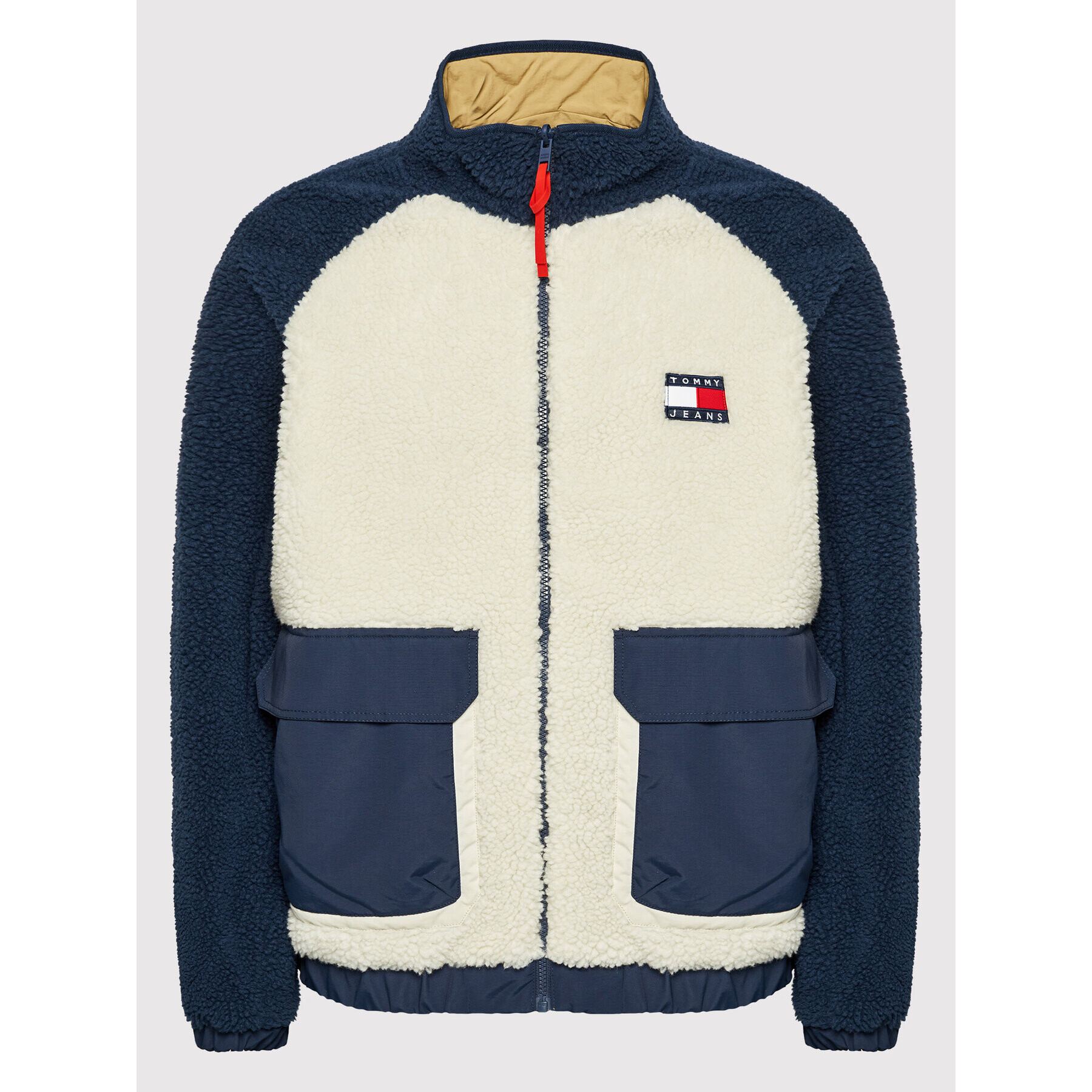 Tommy Jeans Преходно яке Reversible Sherpa DM0DM11859 Тъмносин Regular Fit - Pepit.bg