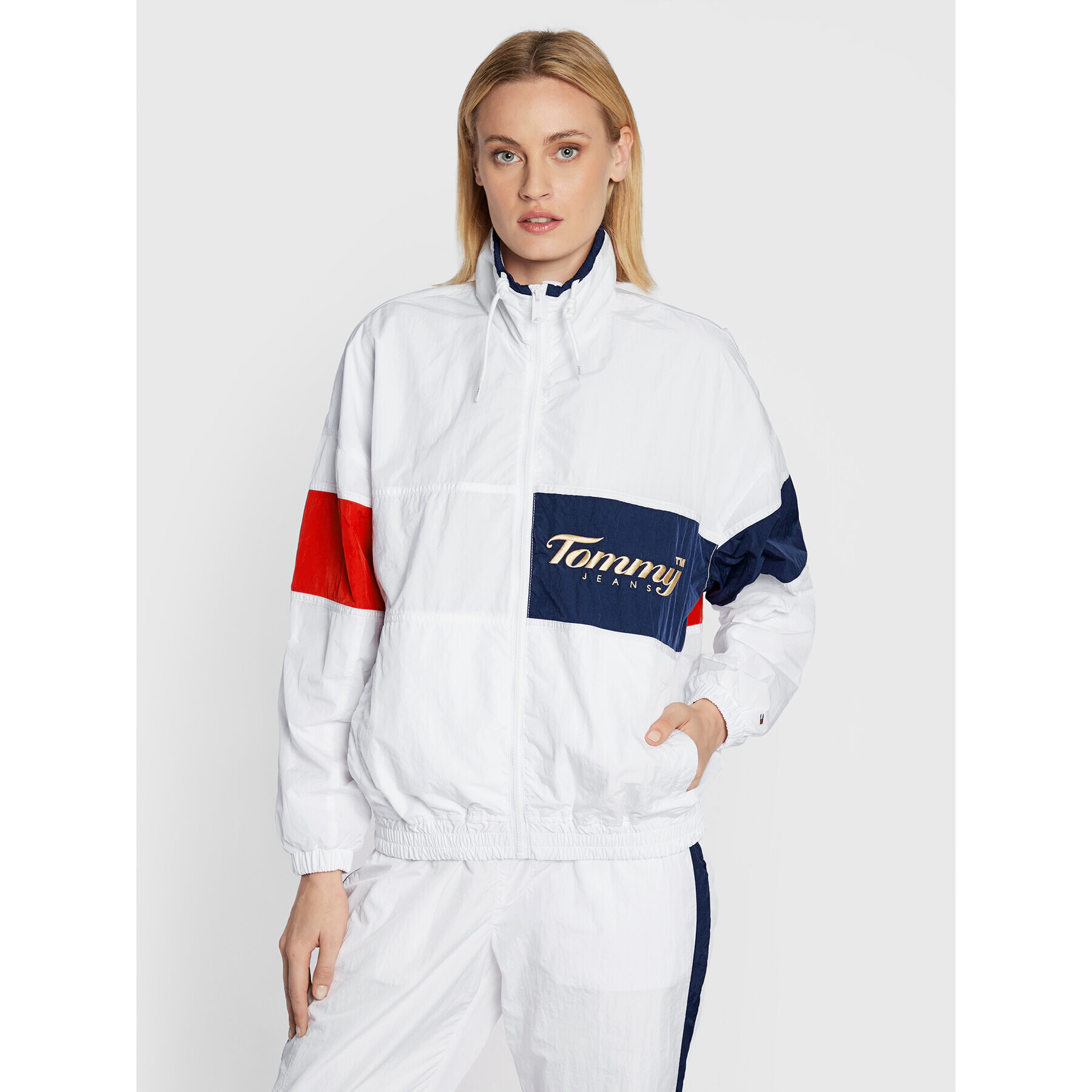 Tommy Jeans Преходно яке Archive Statement DW0DW13754 Бял Relaxed Fit - Pepit.bg