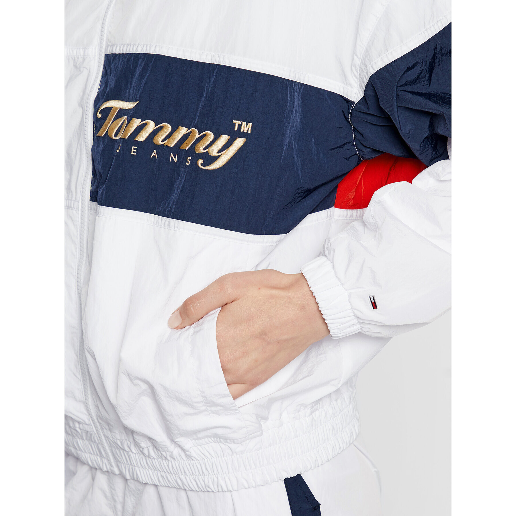 Tommy Jeans Преходно яке Archive Statement DW0DW13754 Бял Relaxed Fit - Pepit.bg