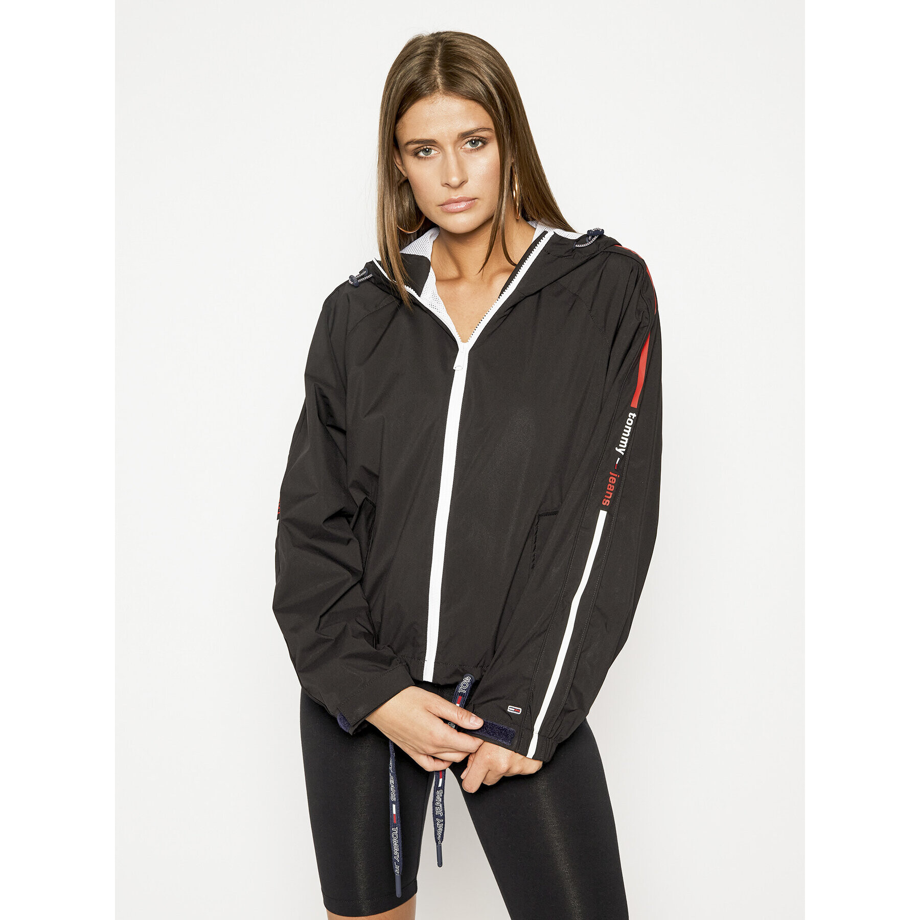Tommy Jeans Преходно яке Branded DW0DW08023 Черен Regular Fit - Pepit.bg