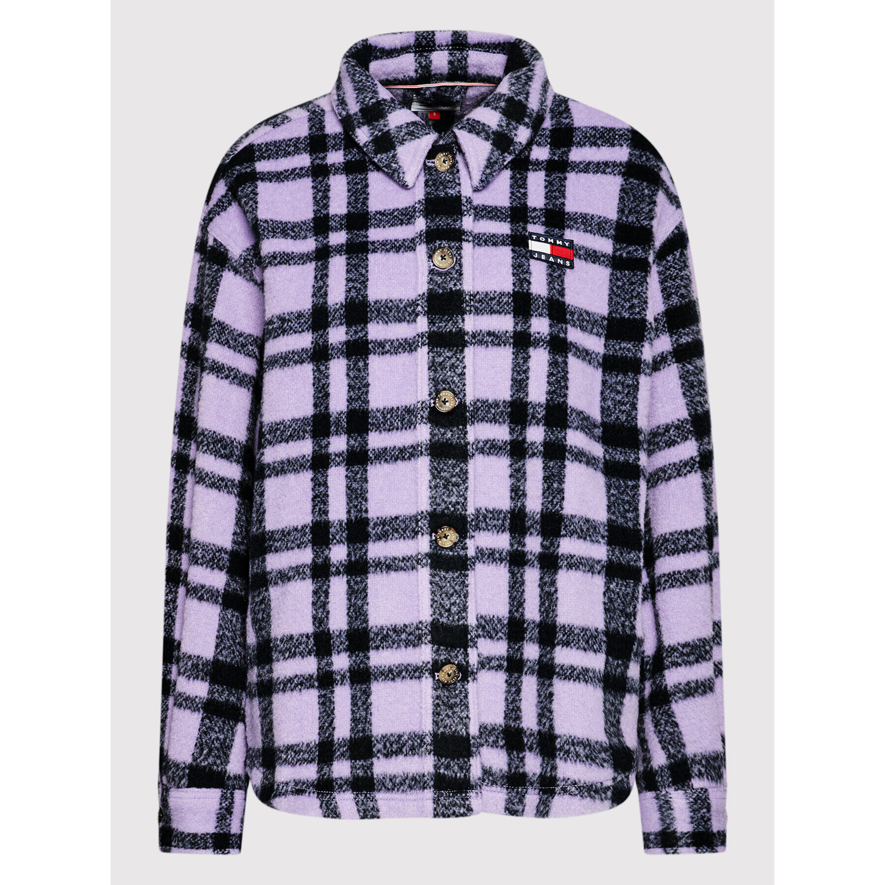 Tommy Jeans Преходно яке Bright Check DW0DW11896 Виолетов Regular Fit - Pepit.bg