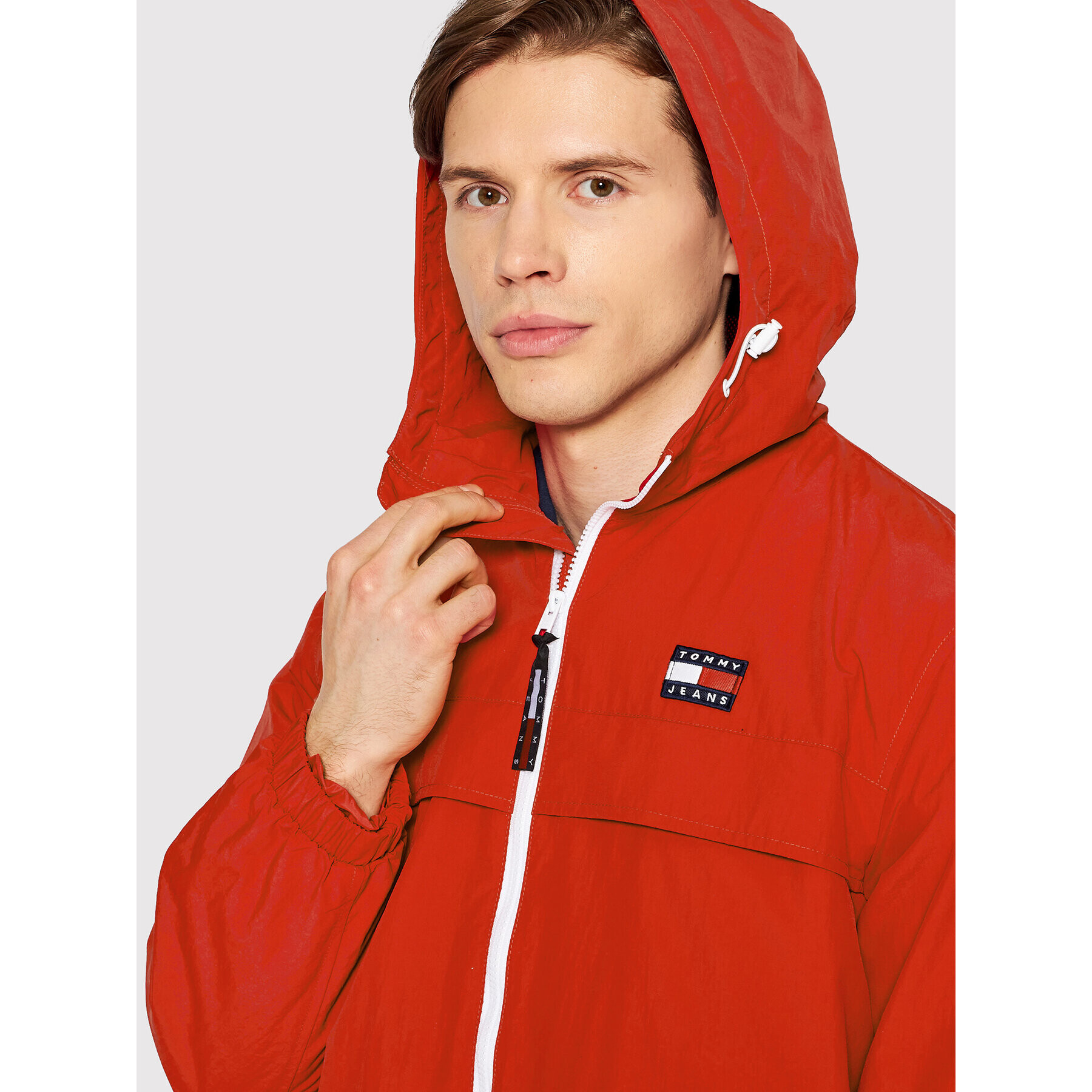 Tommy Jeans Преходно яке Chicago DM0DM13340 Червен Regular Fit - Pepit.bg