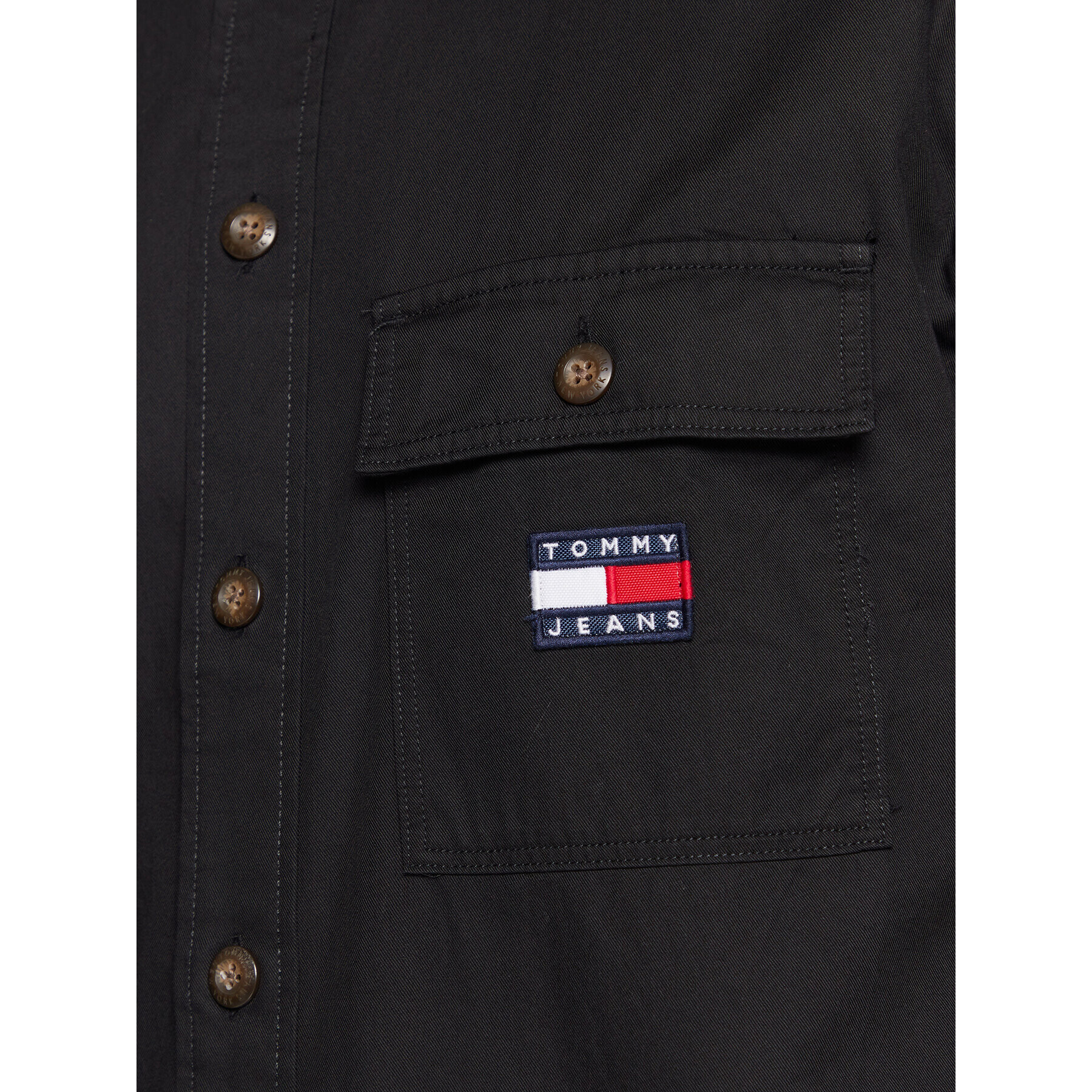 Tommy Jeans Риза Classic Solid DM0DM15129 Черен Overshirt Fit - Pepit.bg