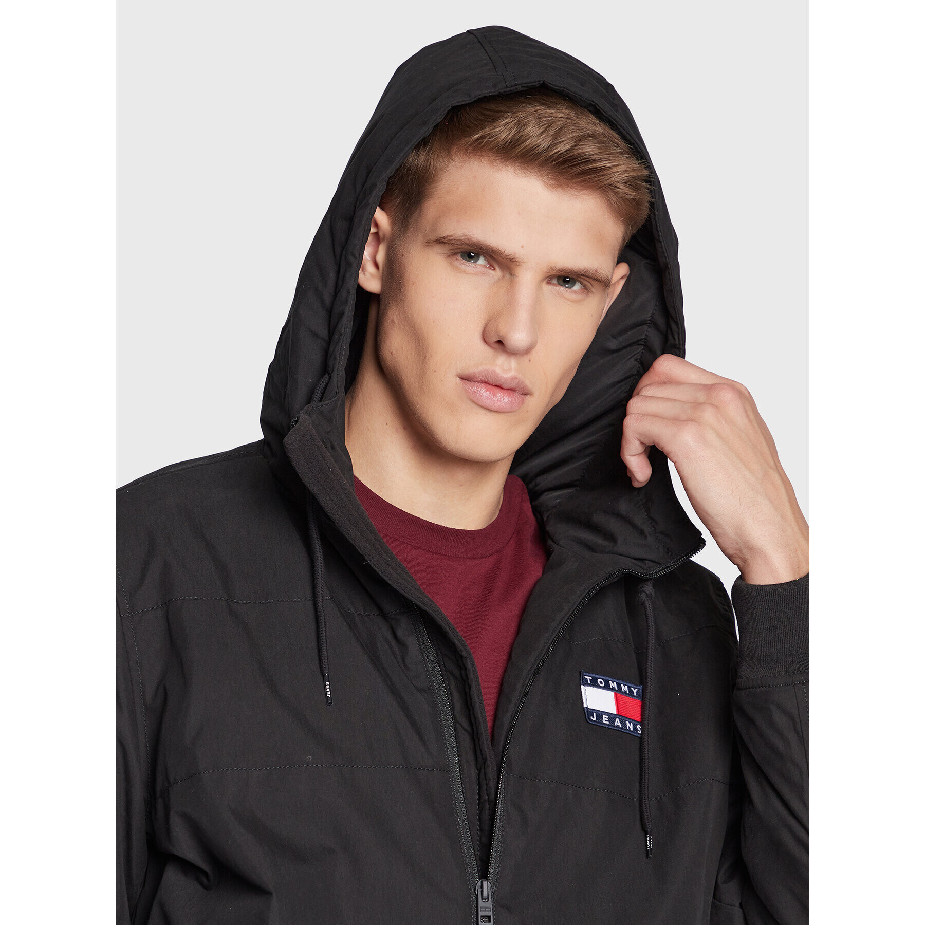 Tommy Jeans Преходно яке Fleece Lined DM0DM14452 Черен Regular Fit - Pepit.bg