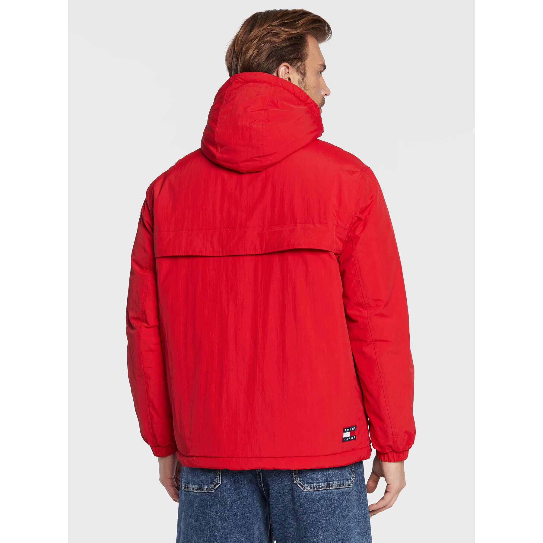 Tommy Jeans Преходно яке Padded Solid Chicago DM0DM14448 Червен Regular Fit - Pepit.bg