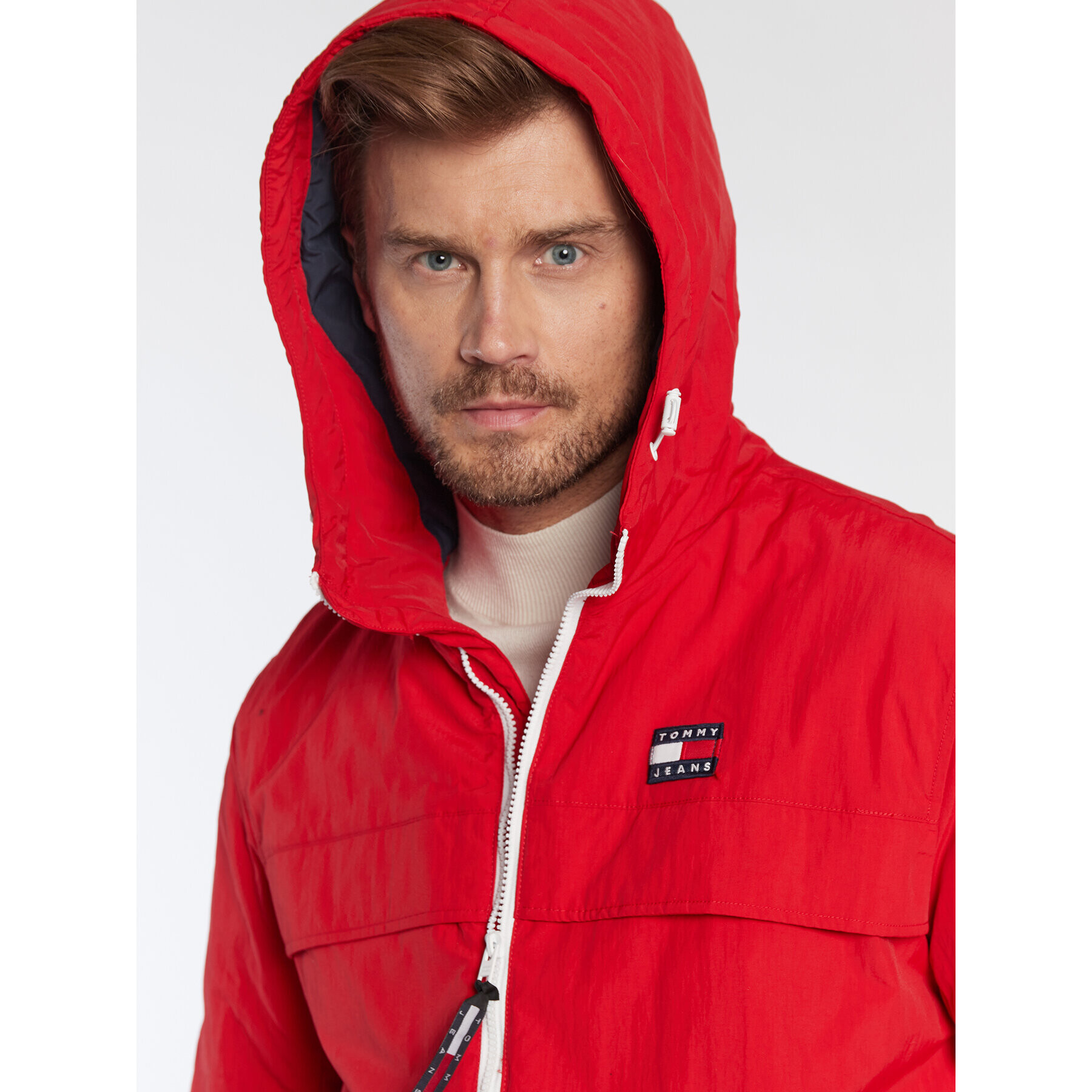 Tommy Jeans Преходно яке Padded Solid Chicago DM0DM14448 Червен Regular Fit - Pepit.bg