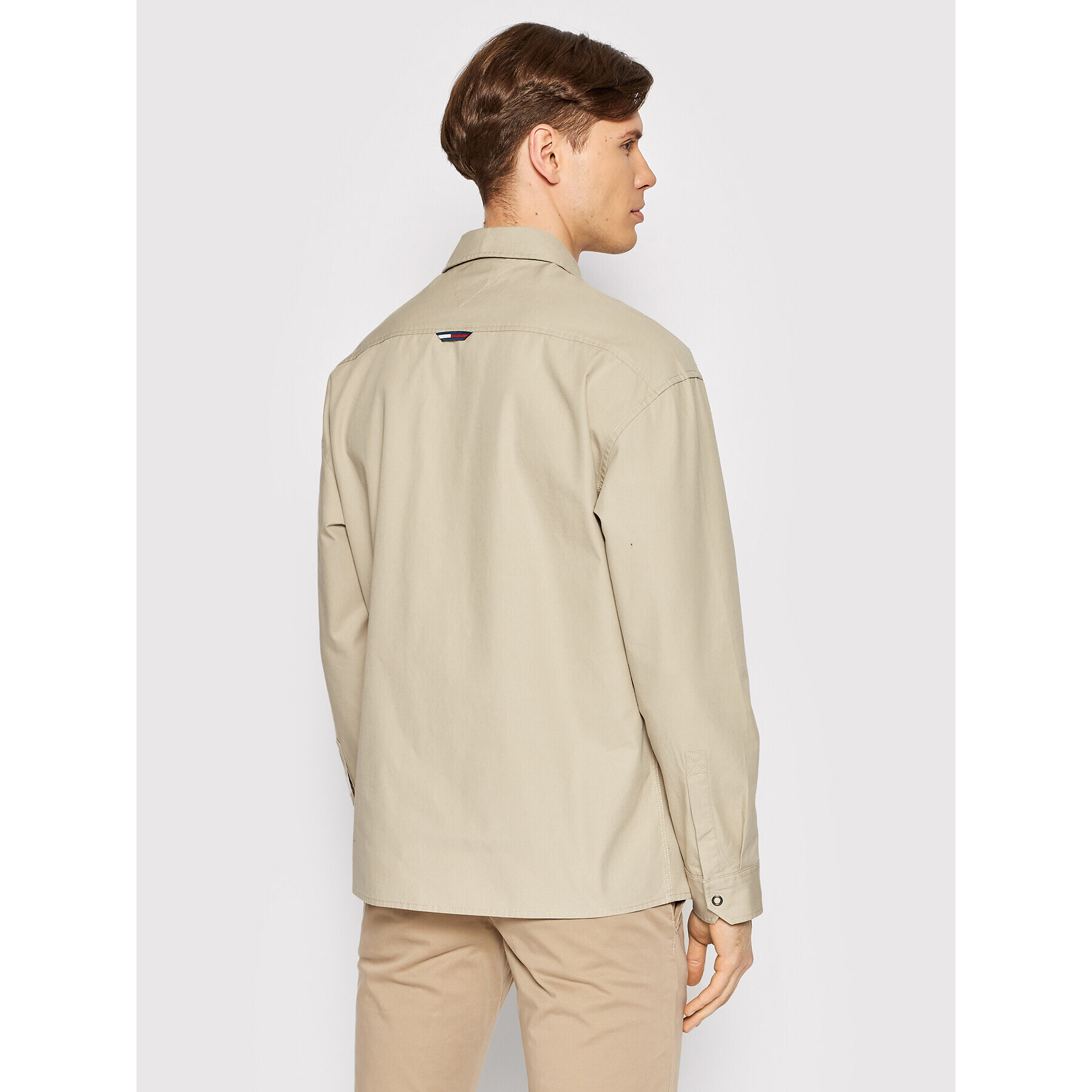 Tommy Jeans Преходно яке Soft Solid DM0DM13039 Бежов Overshirt Fit - Pepit.bg