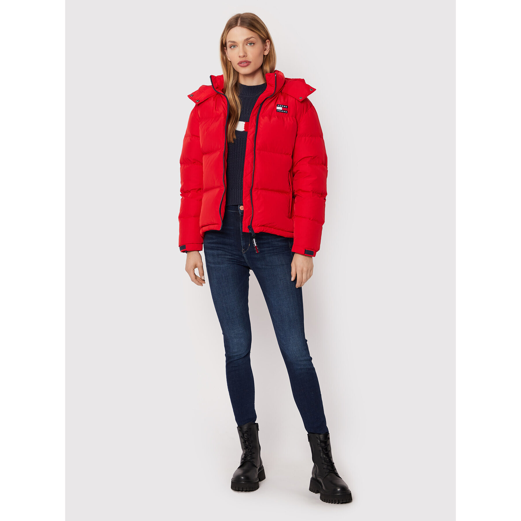 Tommy Jeans Пухено яке Alaska DW0DW14661 Червен Regular Fit - Pepit.bg
